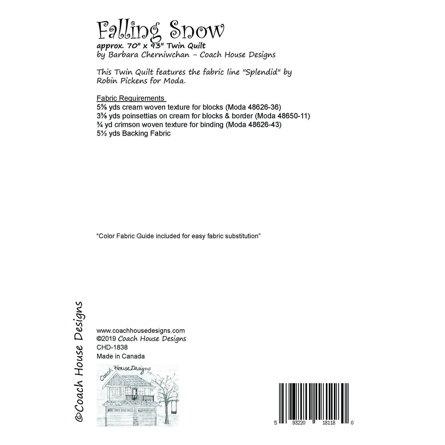 Falling Snow Downloadable PDF Quilt Pattern