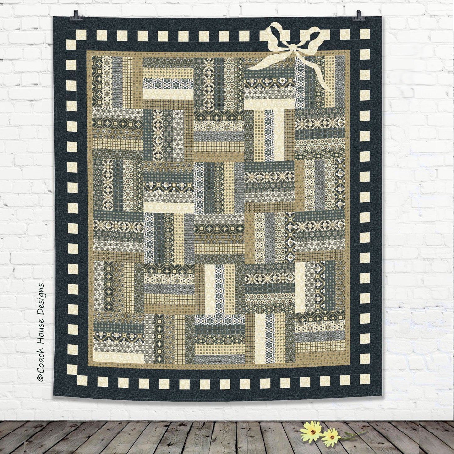 Farmhouse Ribbons Downloadable PDF Quilt Pattern