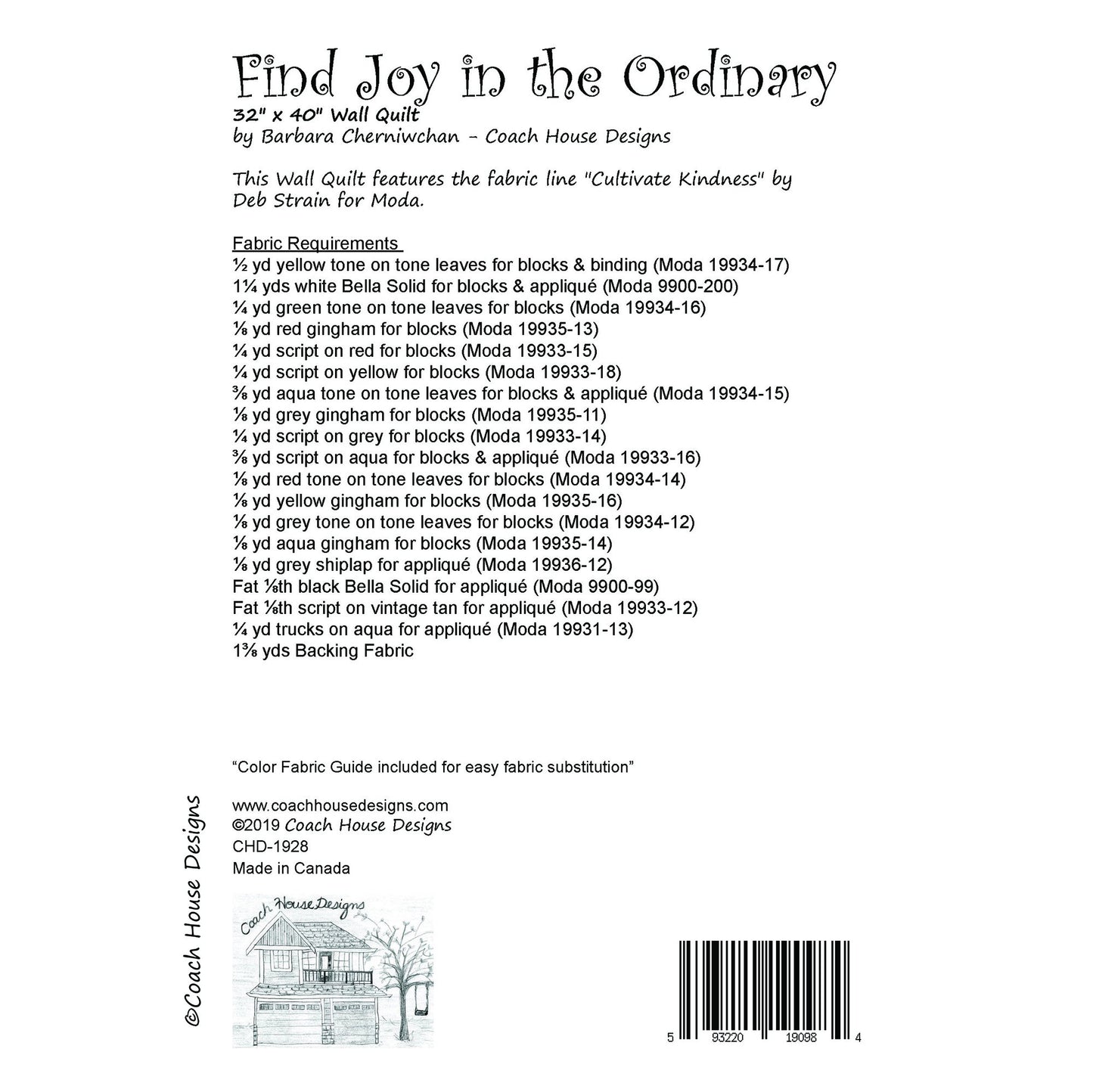 Find Joy in the Ordinary Downloadable PDF Quilt Pattern