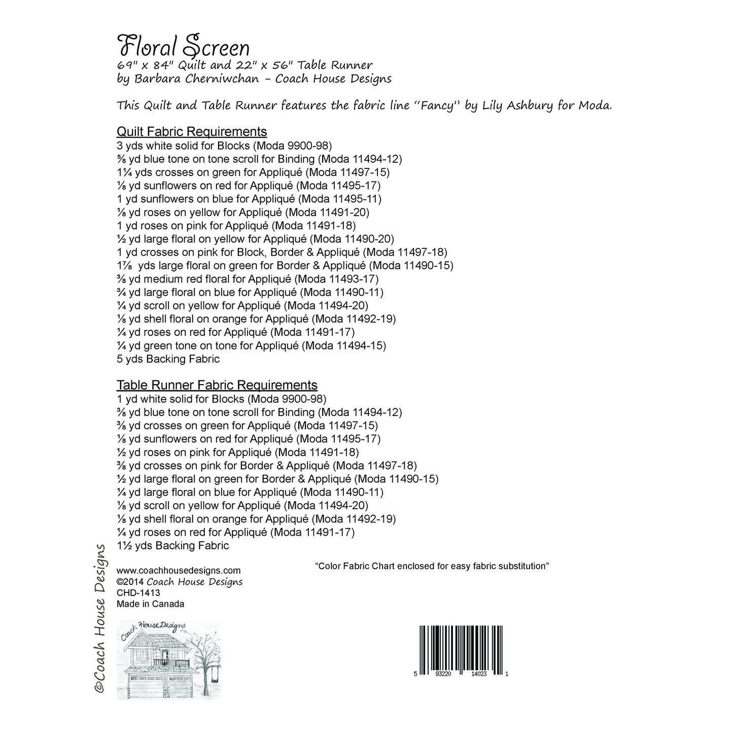 Floral Screen Quilt Pattern