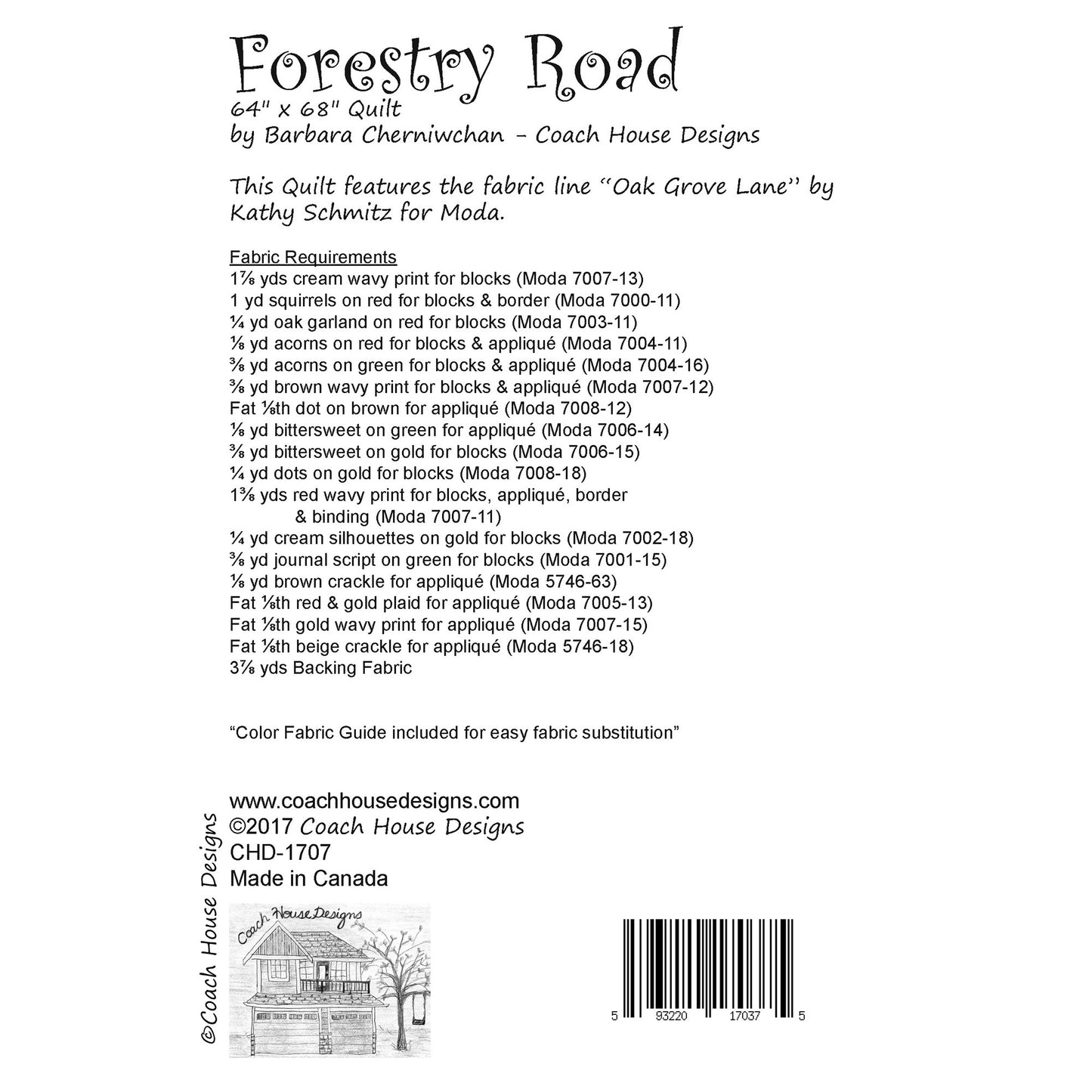 Forestry Road Downloadable PDF Quilt Pattern