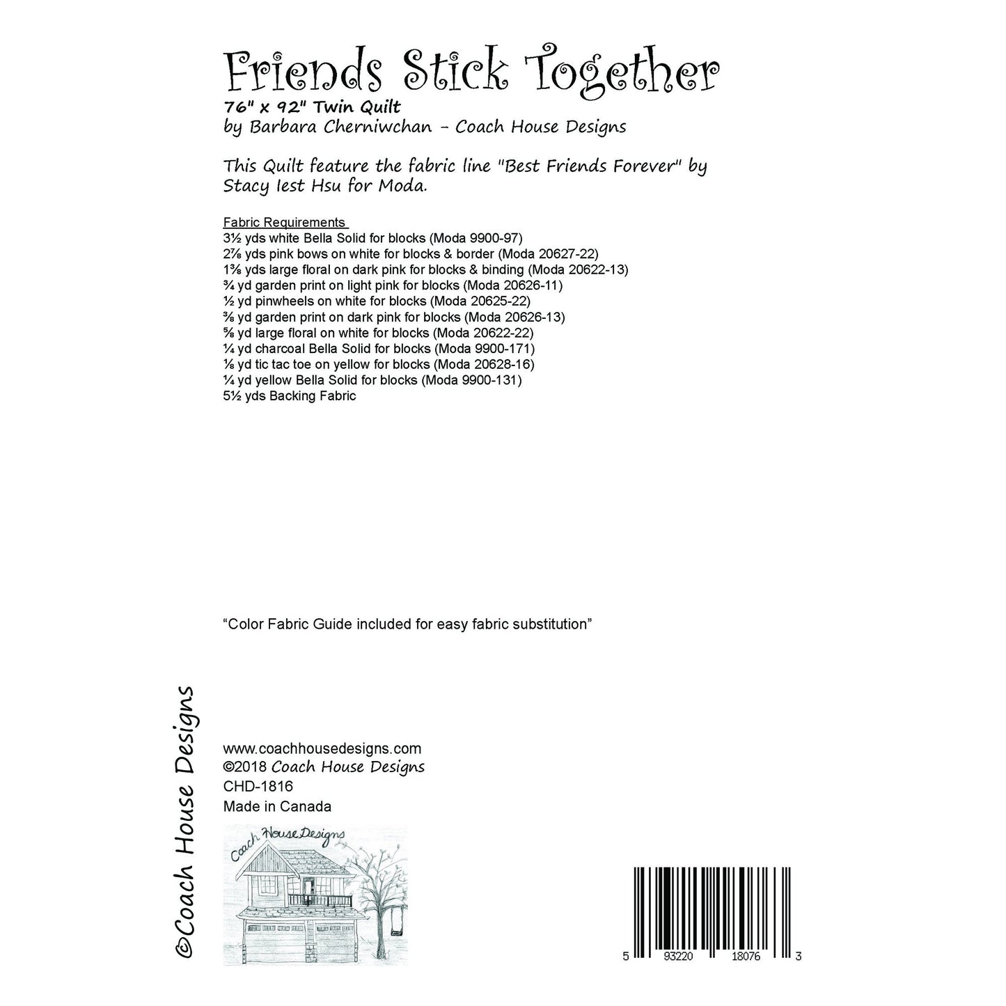 Friends Stick Together Downloadable PDF Quilt Pattern