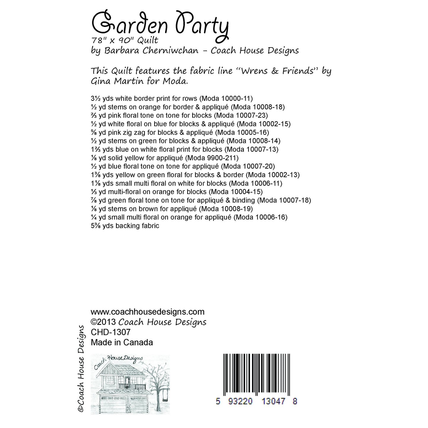 Garden Party Downloadable PDF Quilt Pattern