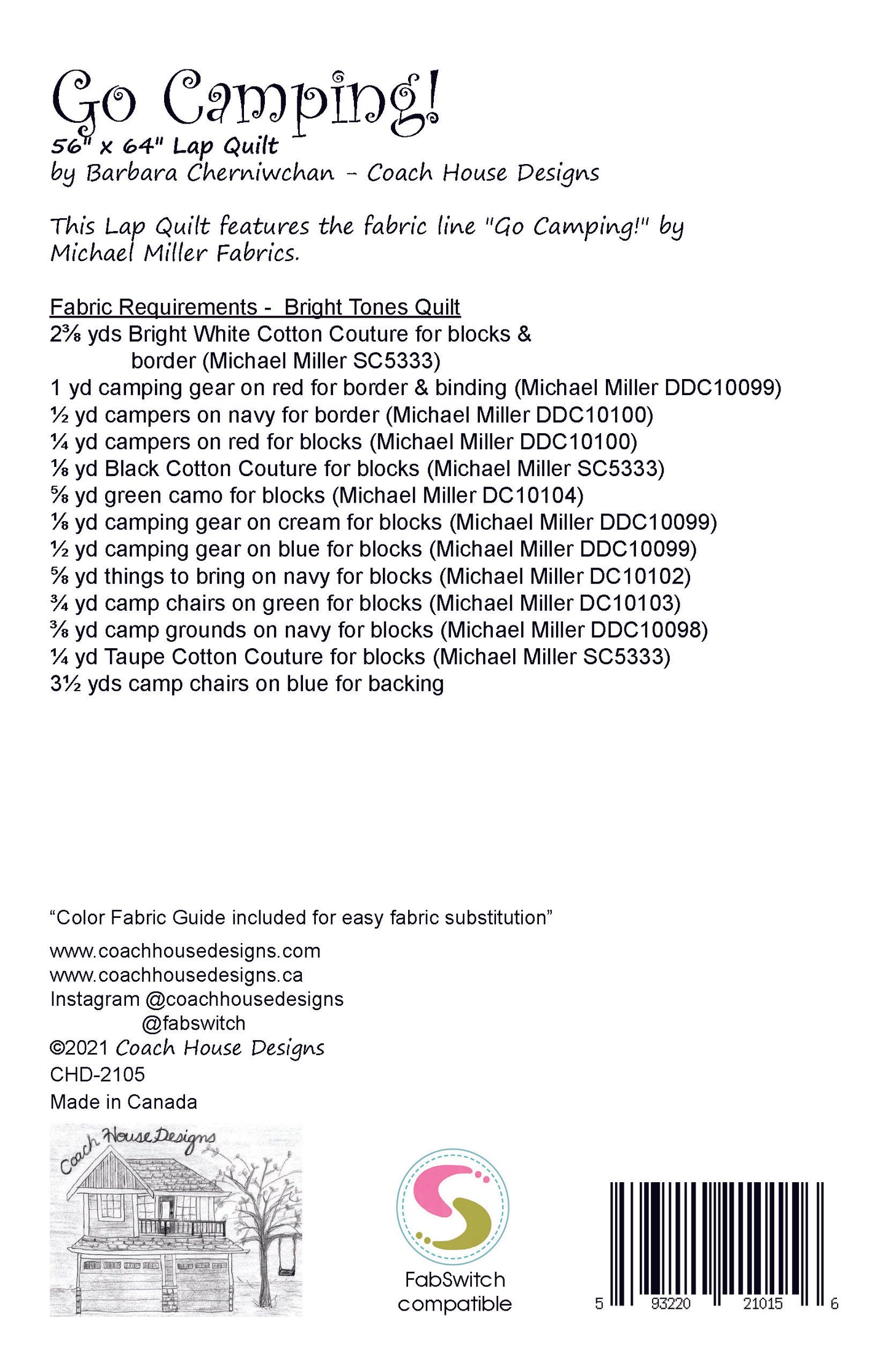 Go Camping! Quilt Pattern