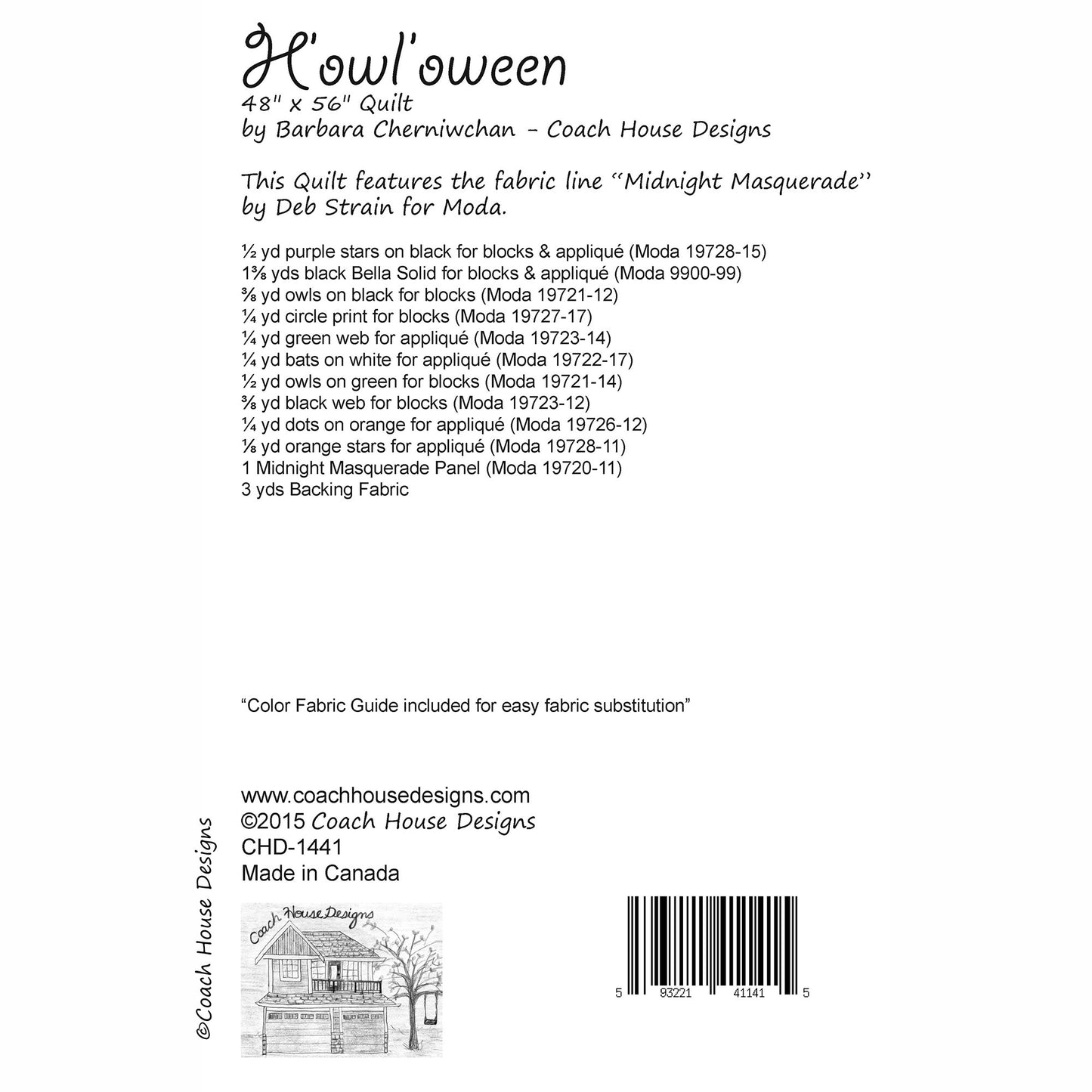 H’owl’oween Downloadable PDF Quilt Pattern