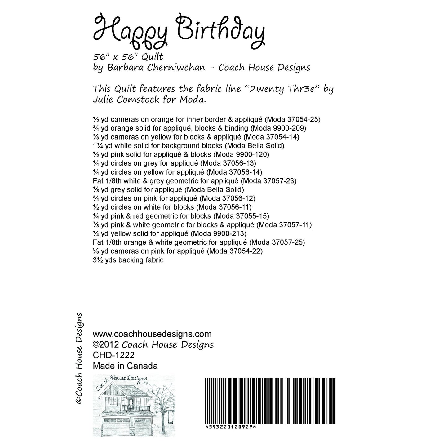 Happy Birthday Quilt Pattern