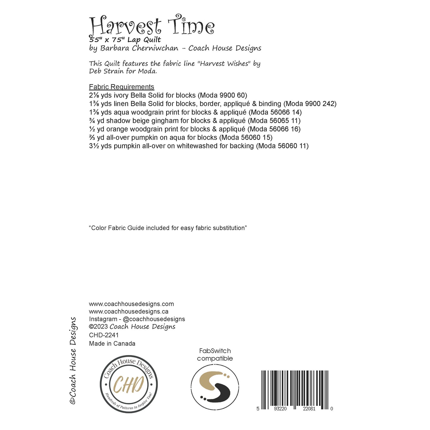 Harvest Time Downloadable PDF Quilt Pattern