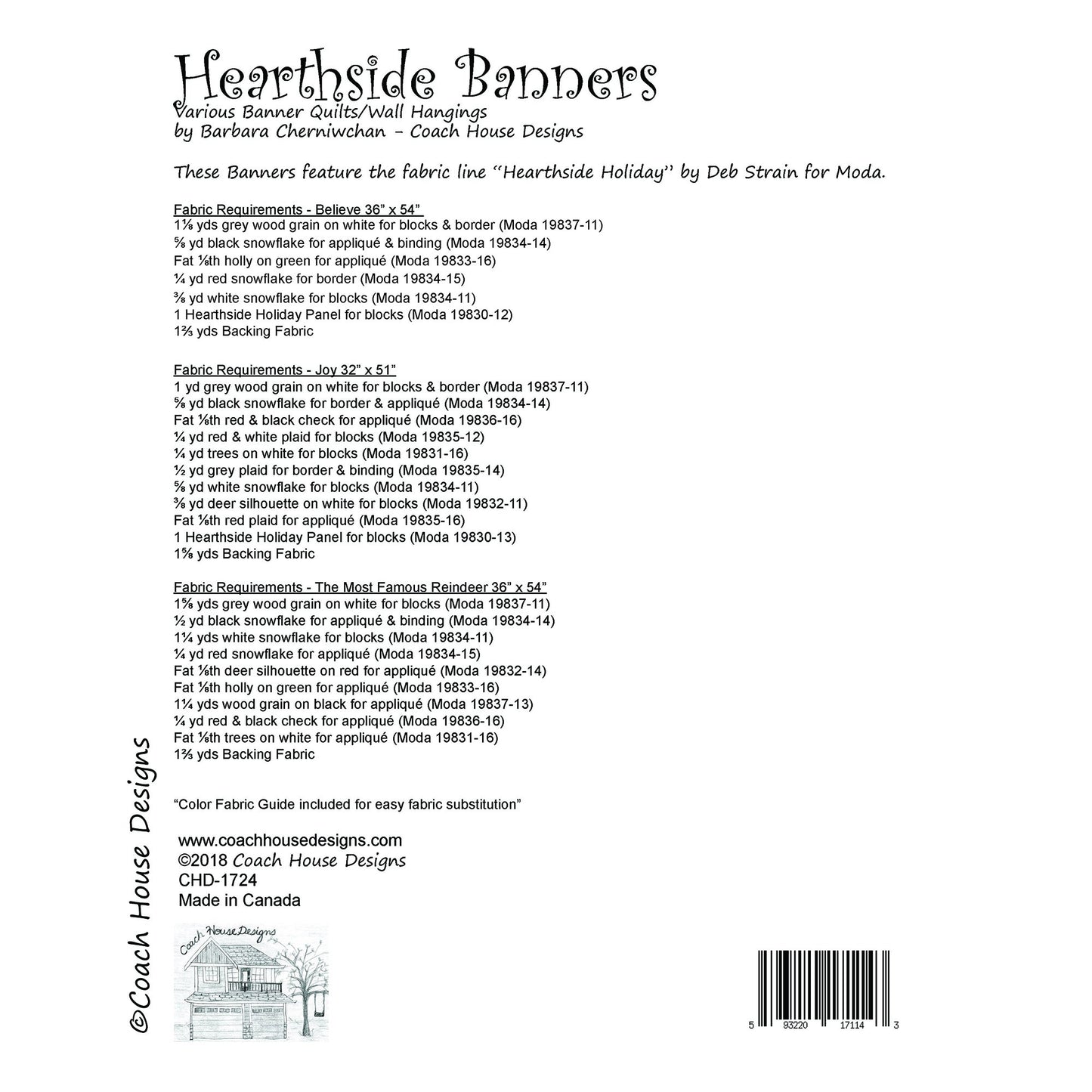 Hearthside Banners Downloadable PDF Quilt Pattern