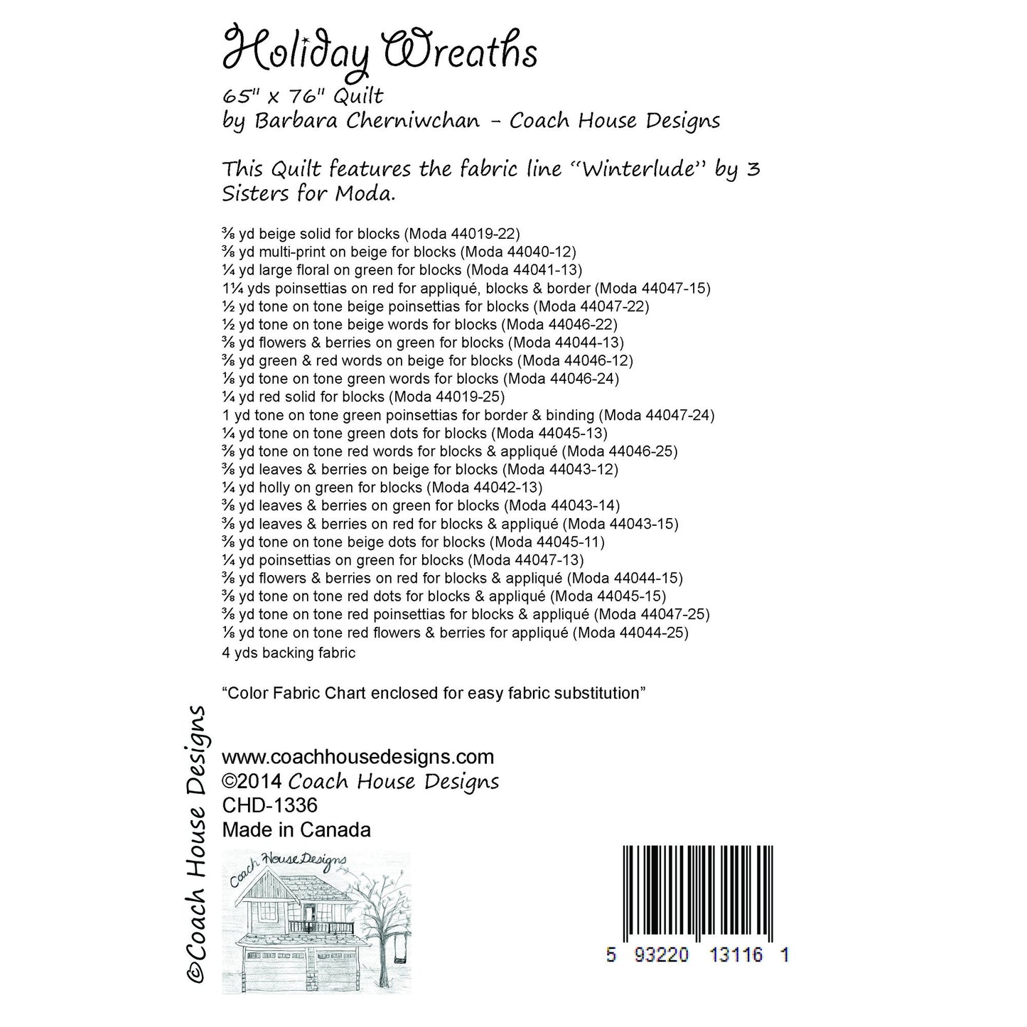 Holiday Wreaths Downloadable PDF Quilt Pattern