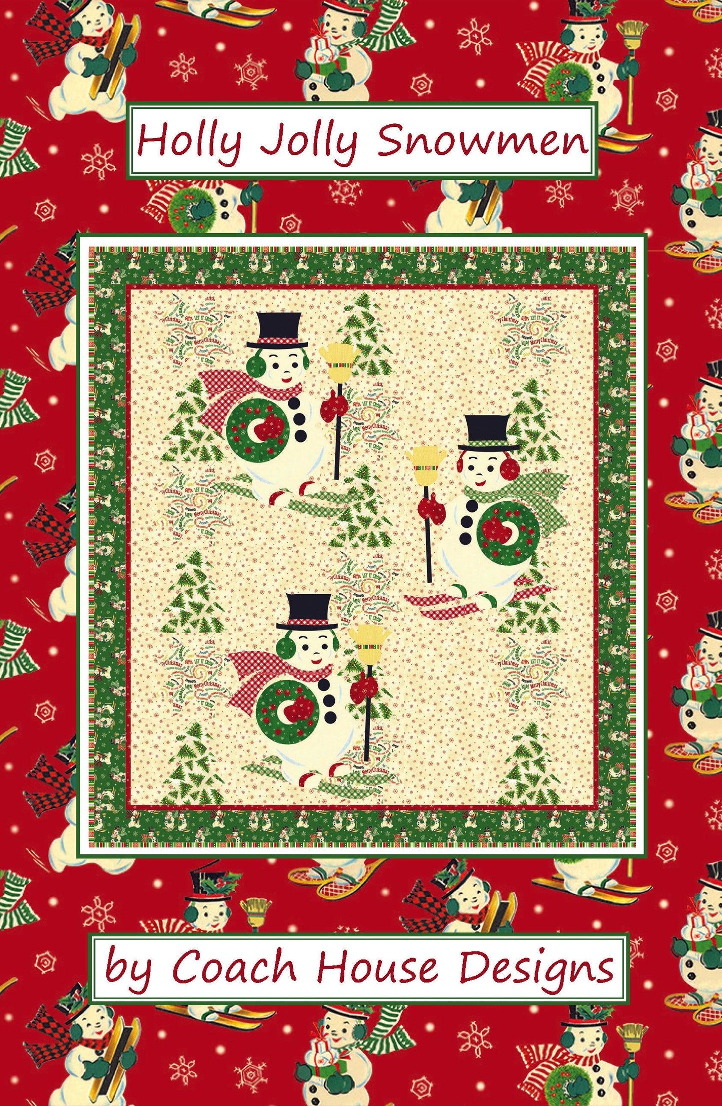 Holly Jolly Snowmen Downloadable PDF Quilt Pattern