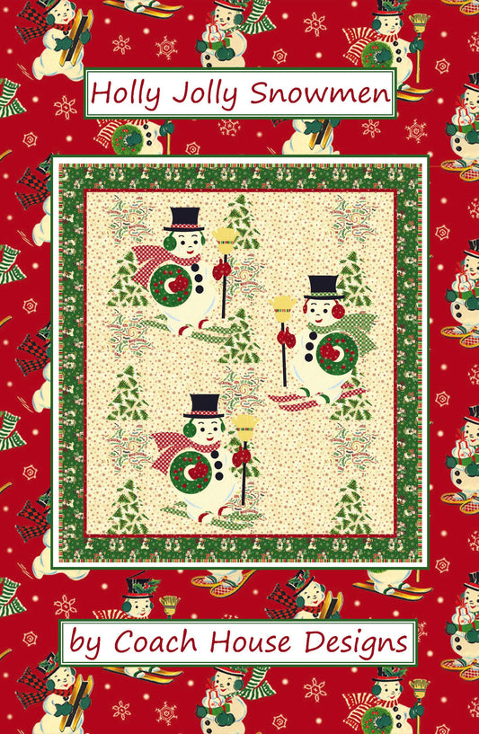 Holly Jolly Snowmen Downloadable PDF Quilt Pattern