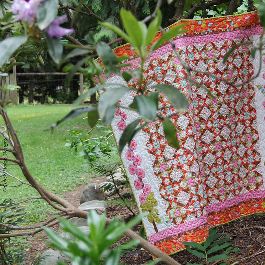 Hollyhock Garden Downloadable PDF Quilt Pattern