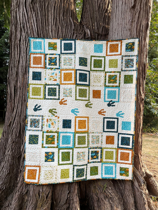 Dinosaur Steps Downloadable PDF Quilt Pattern