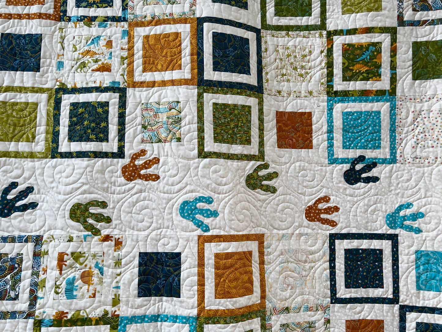 Dinosaur Steps Downloadable PDF Quilt Pattern