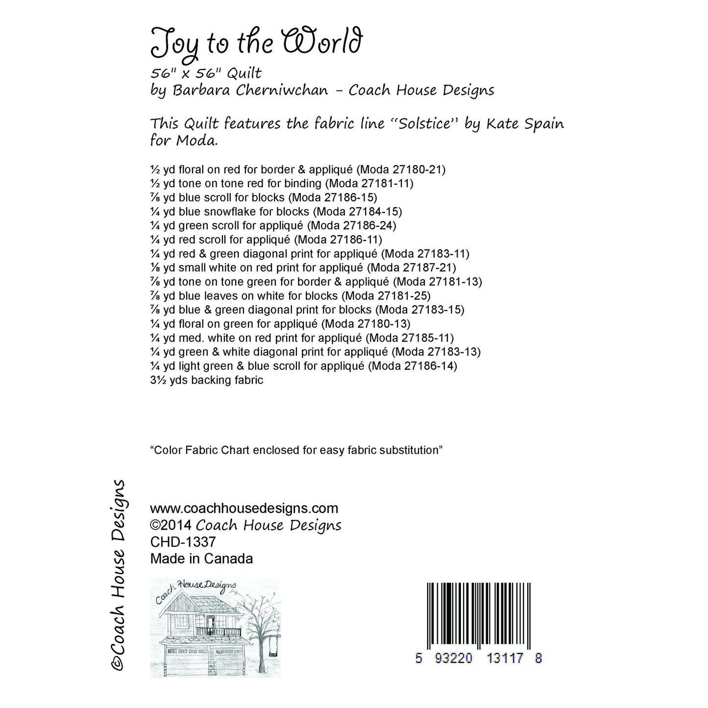 Joy to the World Quilt Pattern