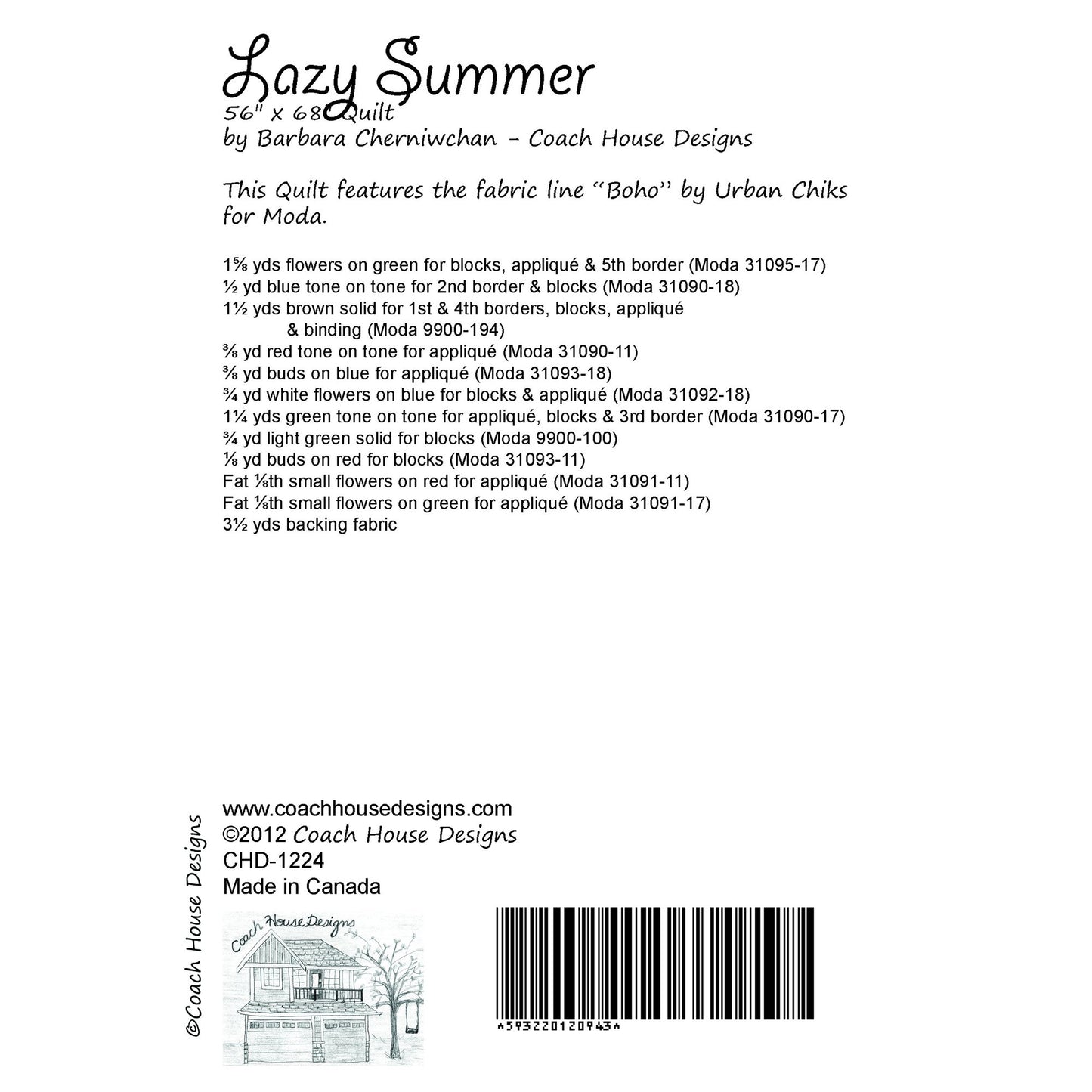 Lazy Summer Quilt Pattern