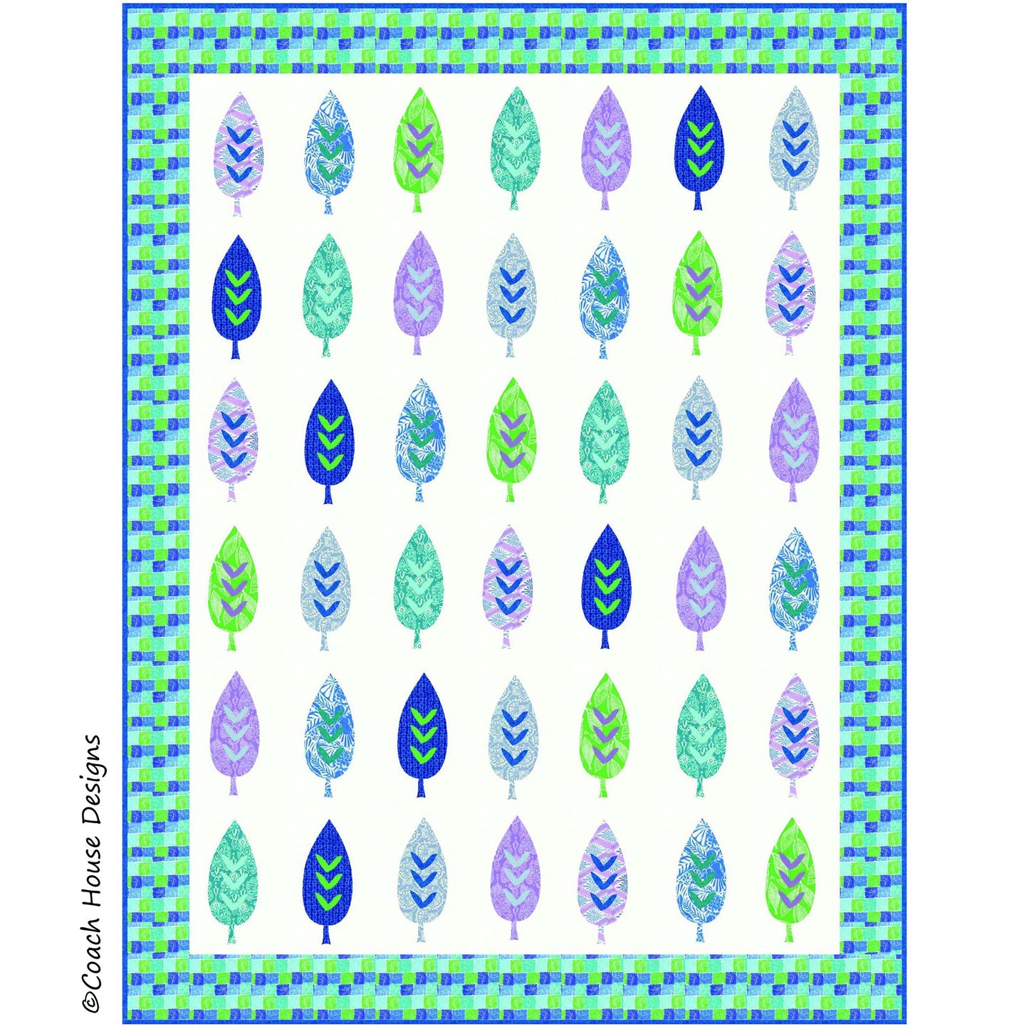 Leaves Downloadable PDF Quilt Pattern