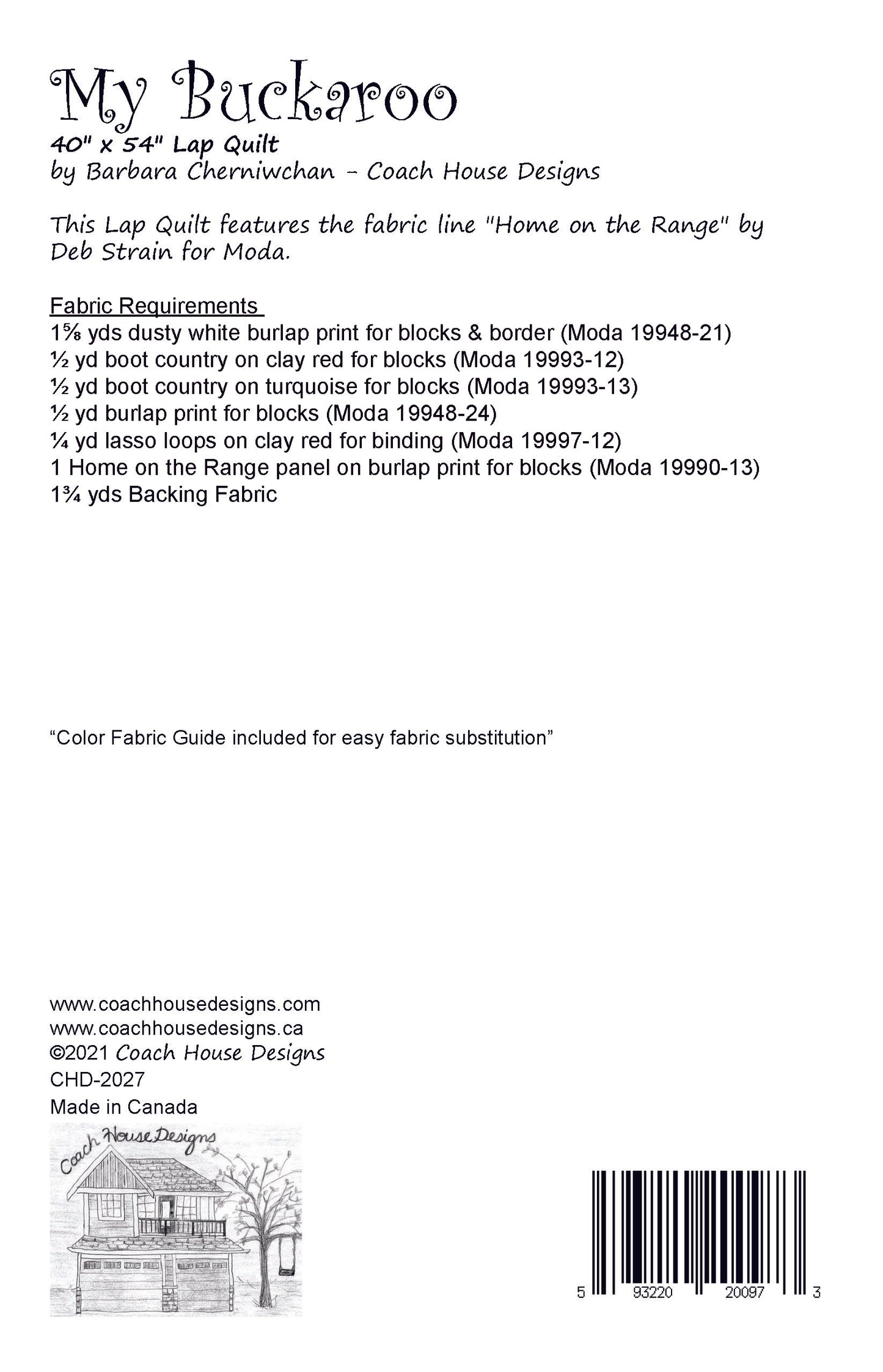 My Buckaroo Downloadable PDF Quilt Pattern