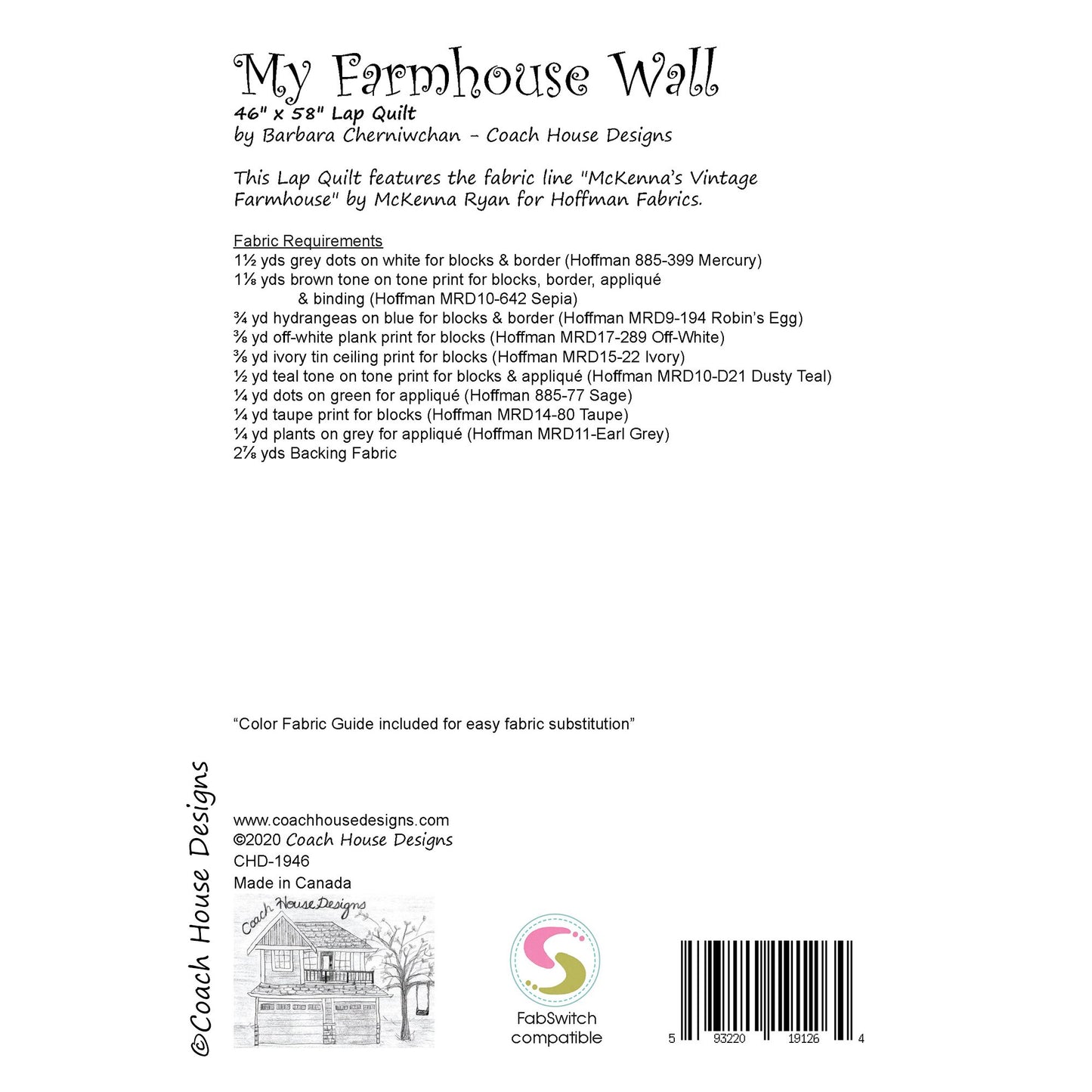 My Farmhouse Wall Downloadable PDF Quilt Pattern