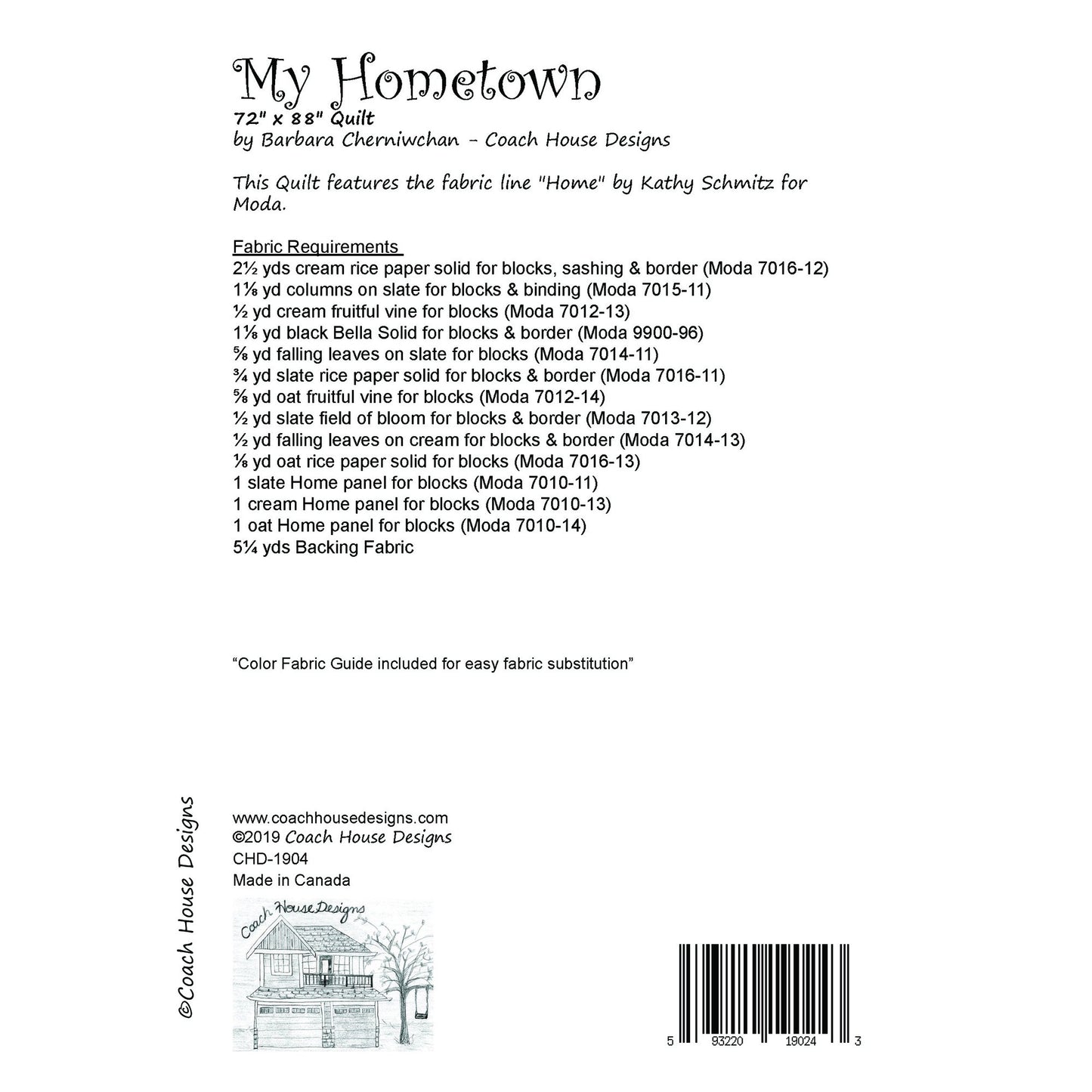 My Hometown Quilt Pattern