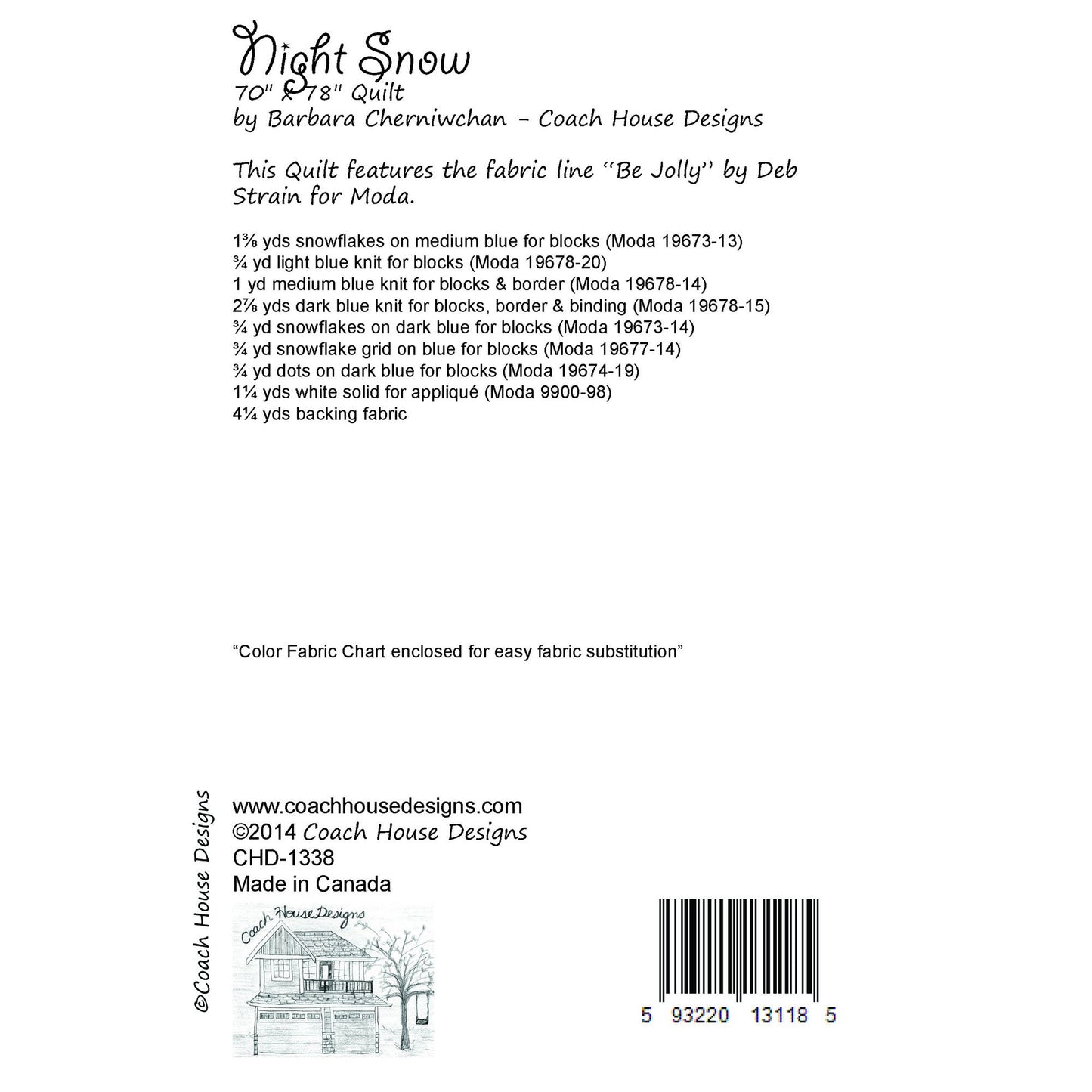 Night Snow Downloadable PDF Quilt Pattern