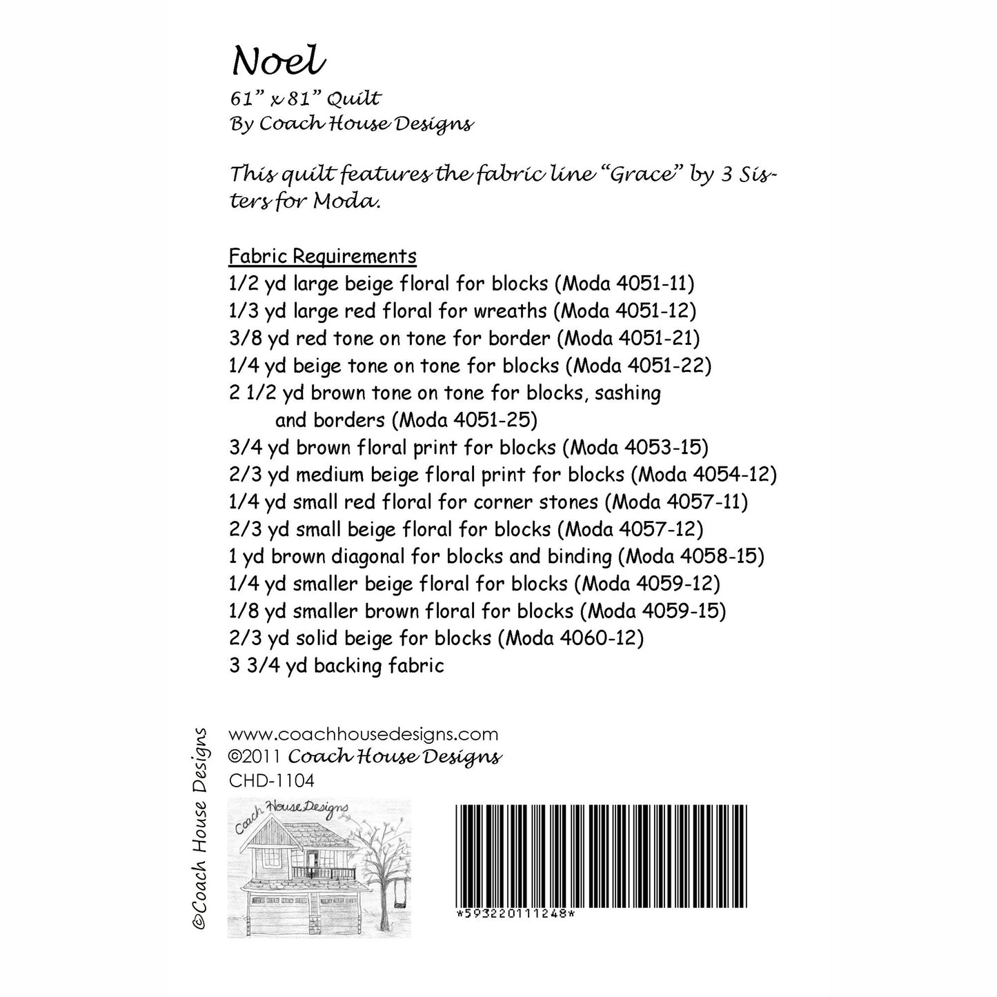 Noel Downloadable PDF Quilt Pattern
