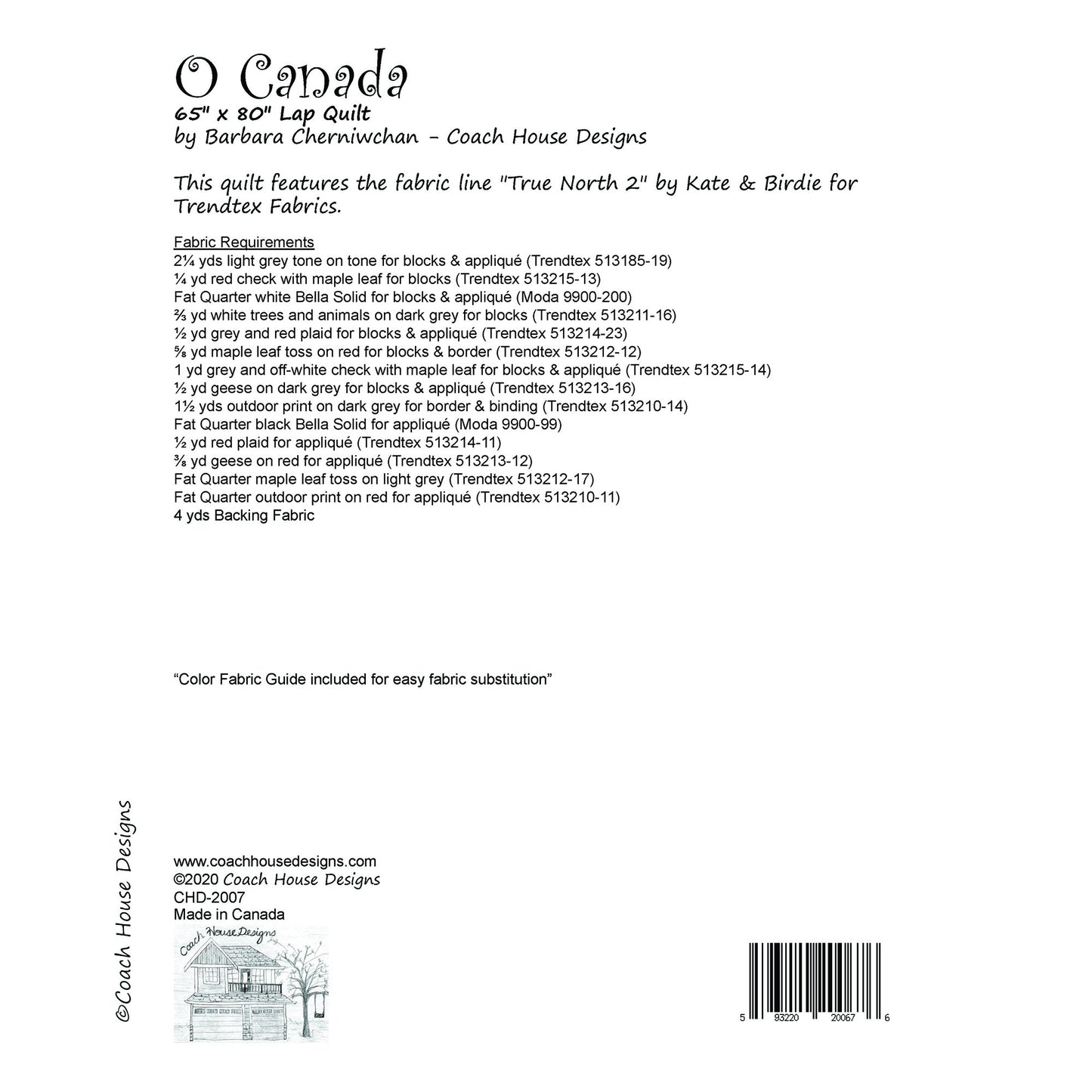 O Canada Downloadable PDF Quilt Pattern
