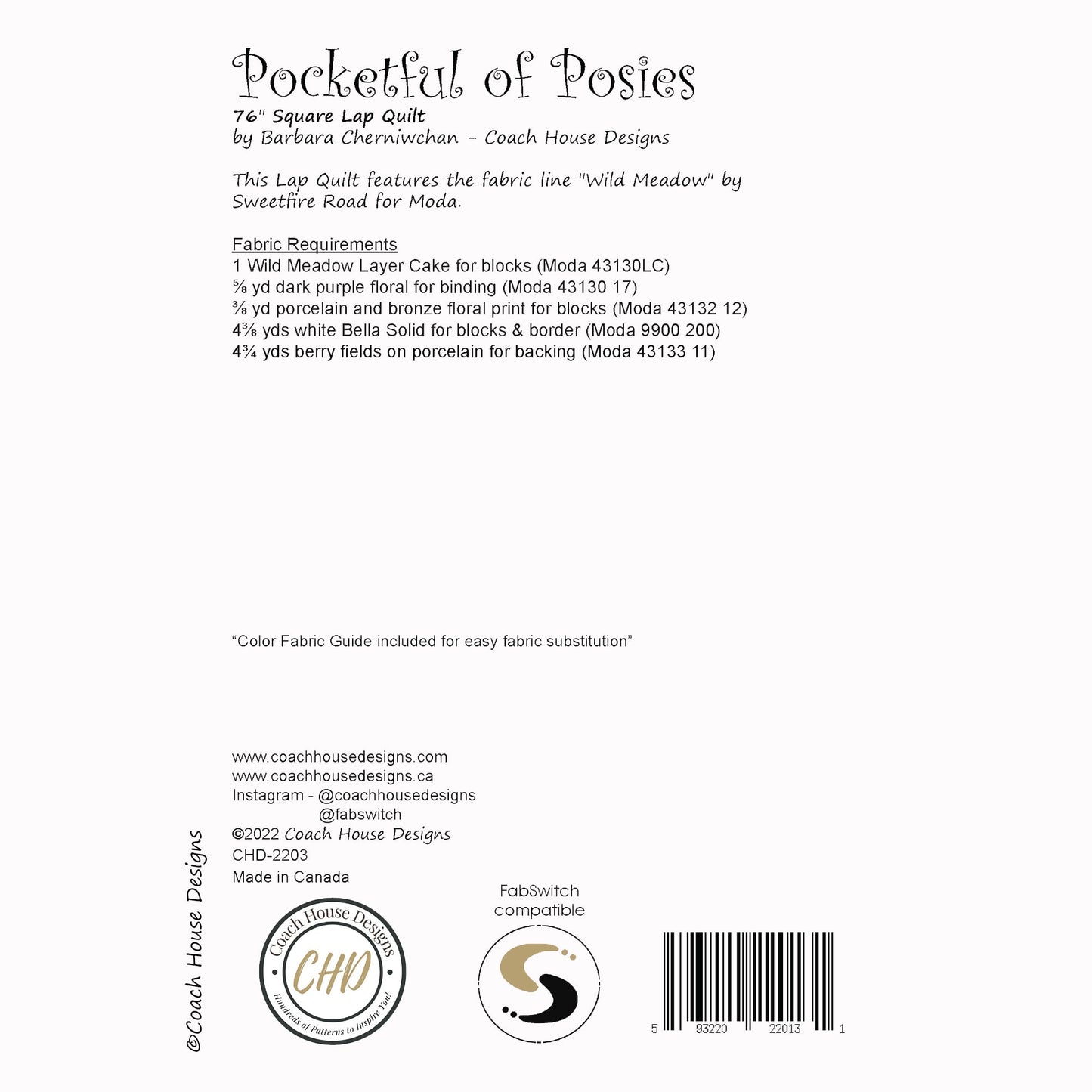 Pocketful of Posies Downloadable PDF Quilt Pattern