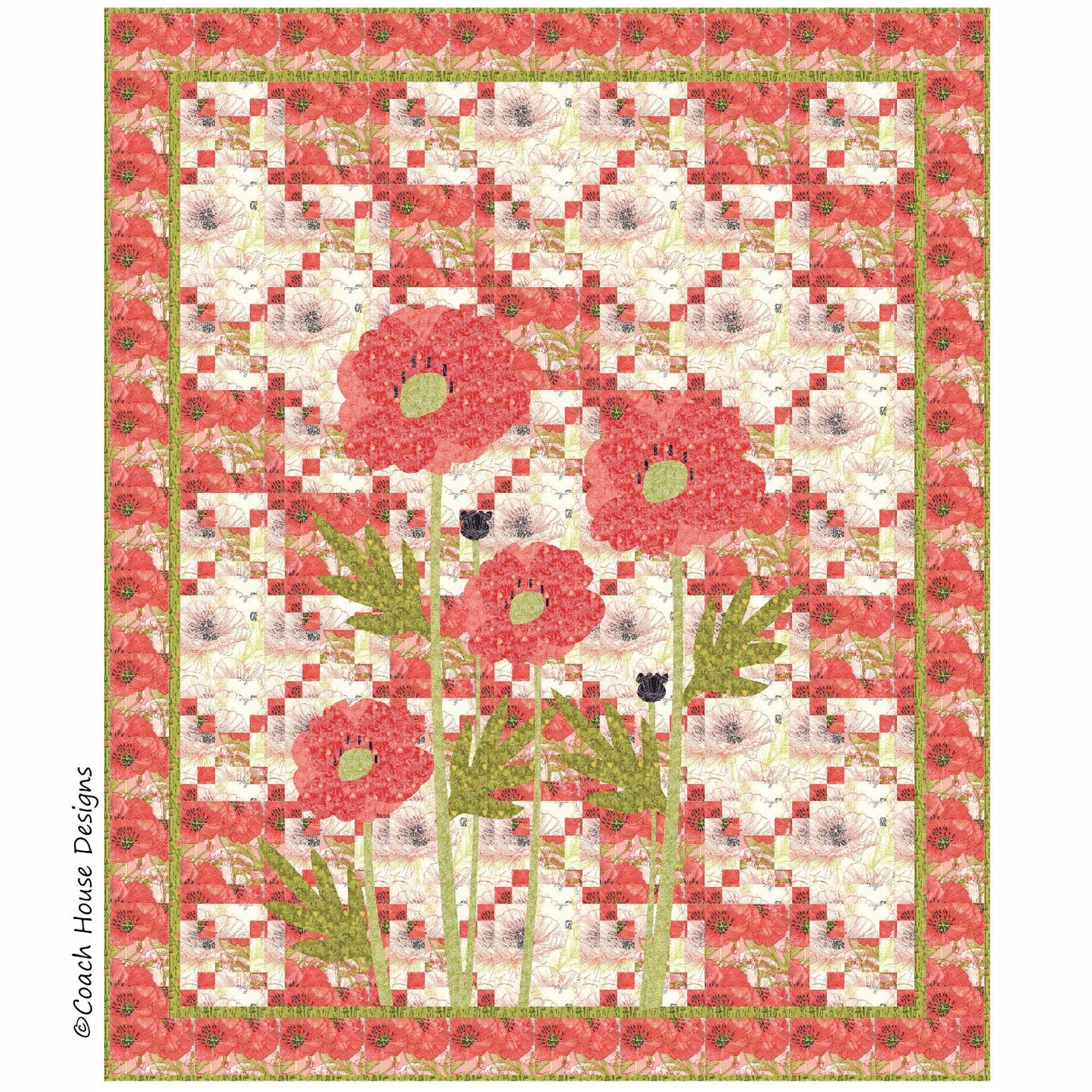 Poppy Garden Downloadable PDF Quilt Pattern