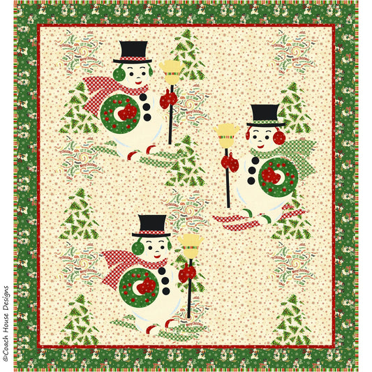 Holly Jolly Snowmen Downloadable PDF Quilt Pattern