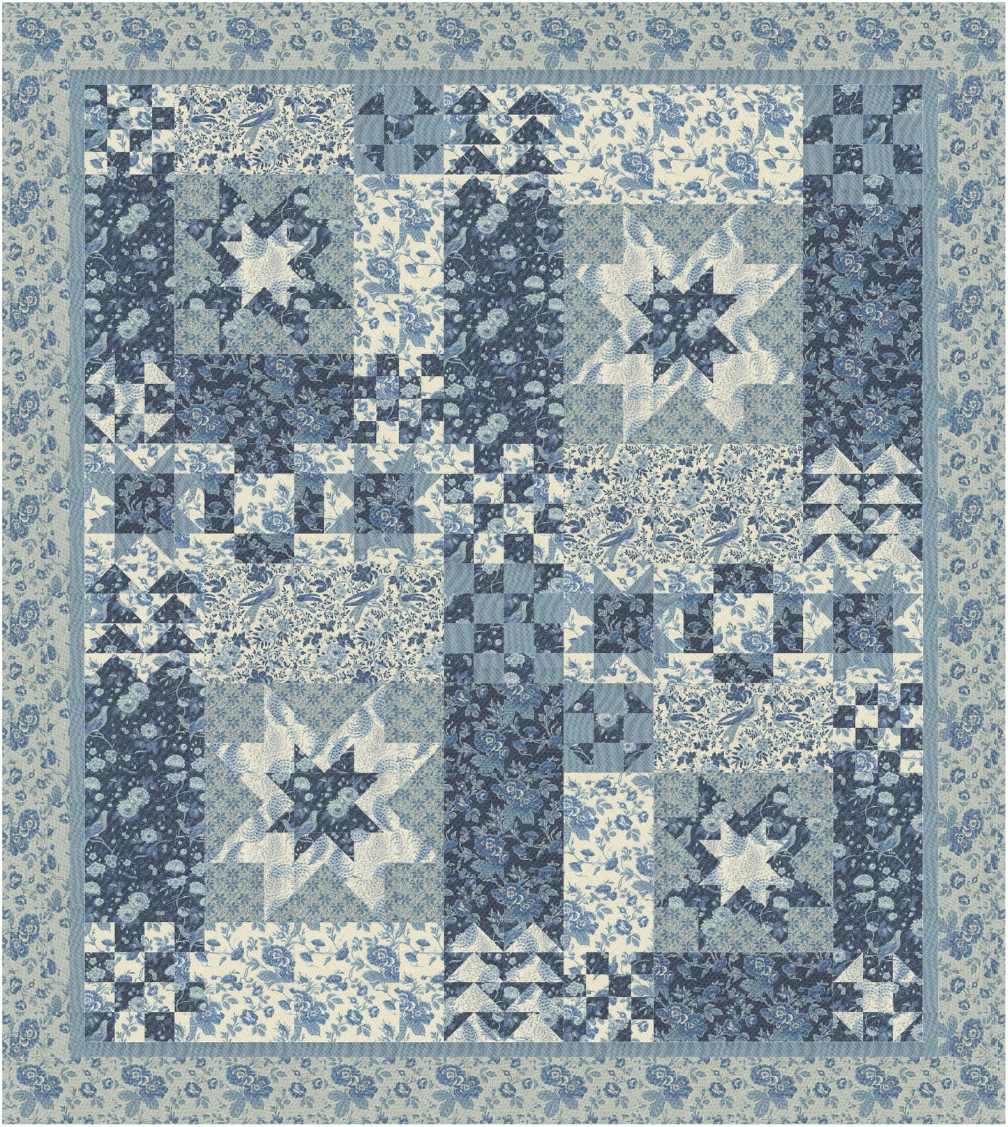 Study in Blue Downloadable PDF Quilt Pattern