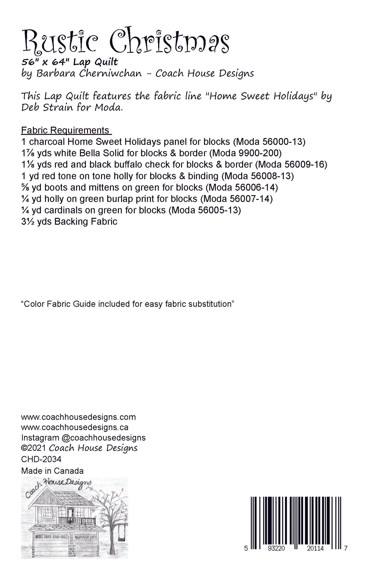 Rustic Christmas Quilt Pattern