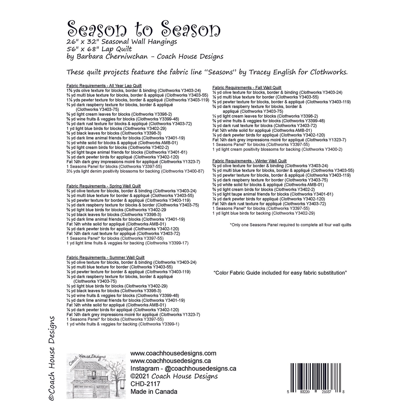 Season to Season Quilt Pattern