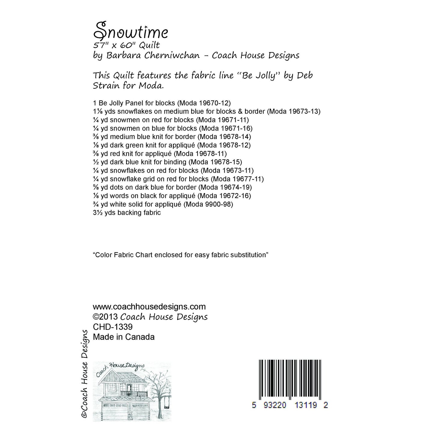 Snowtime Quilt Pattern