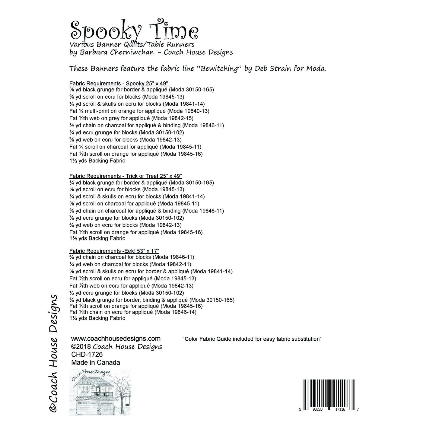 Spooky Time Quilt Pattern