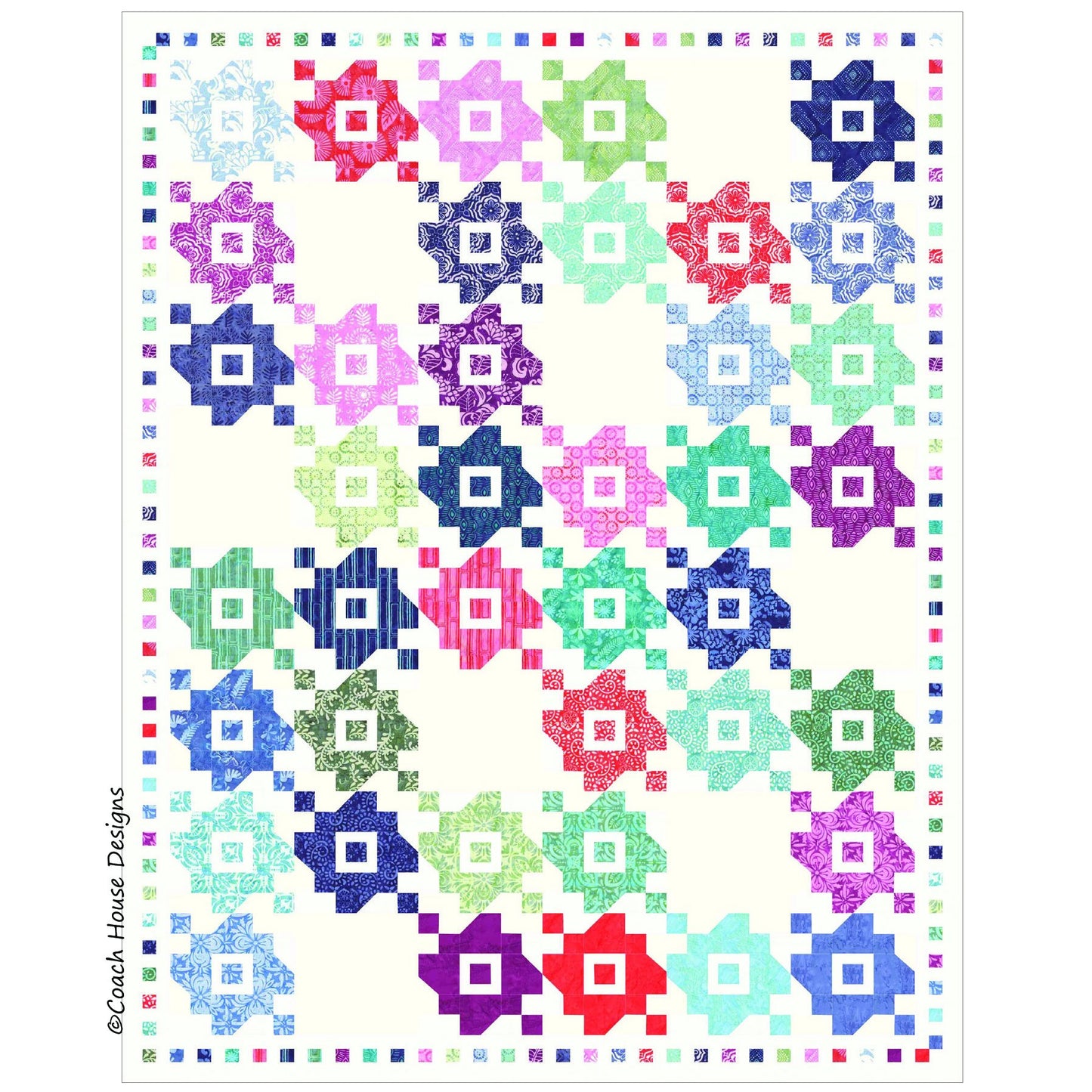 Summer Bouquet Downloadable PDF Quilt Pattern