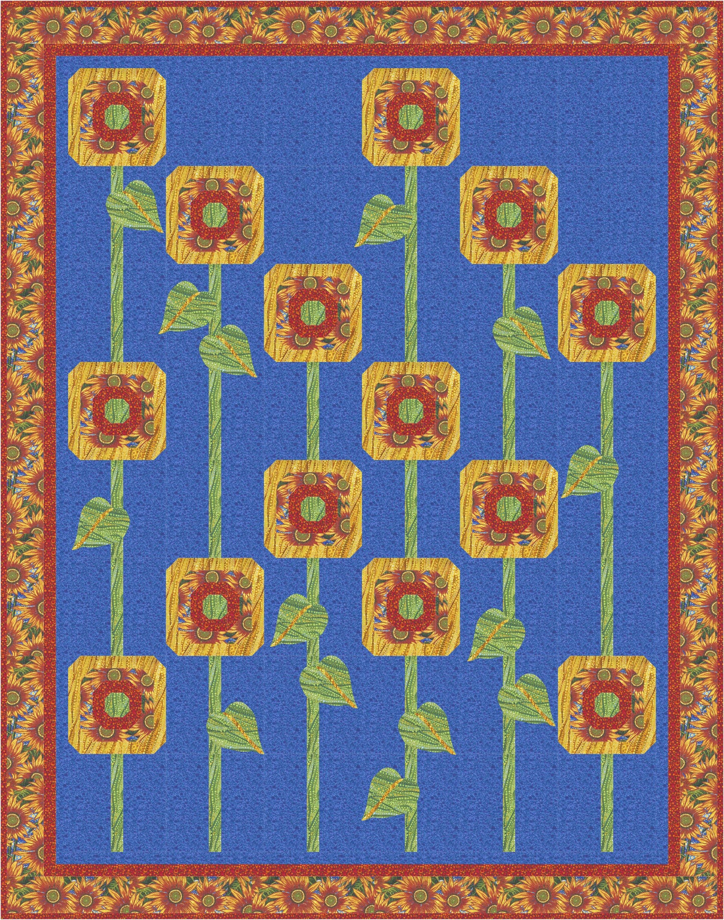Sunflower Festival Downloadable PDF Quilt Pattern
