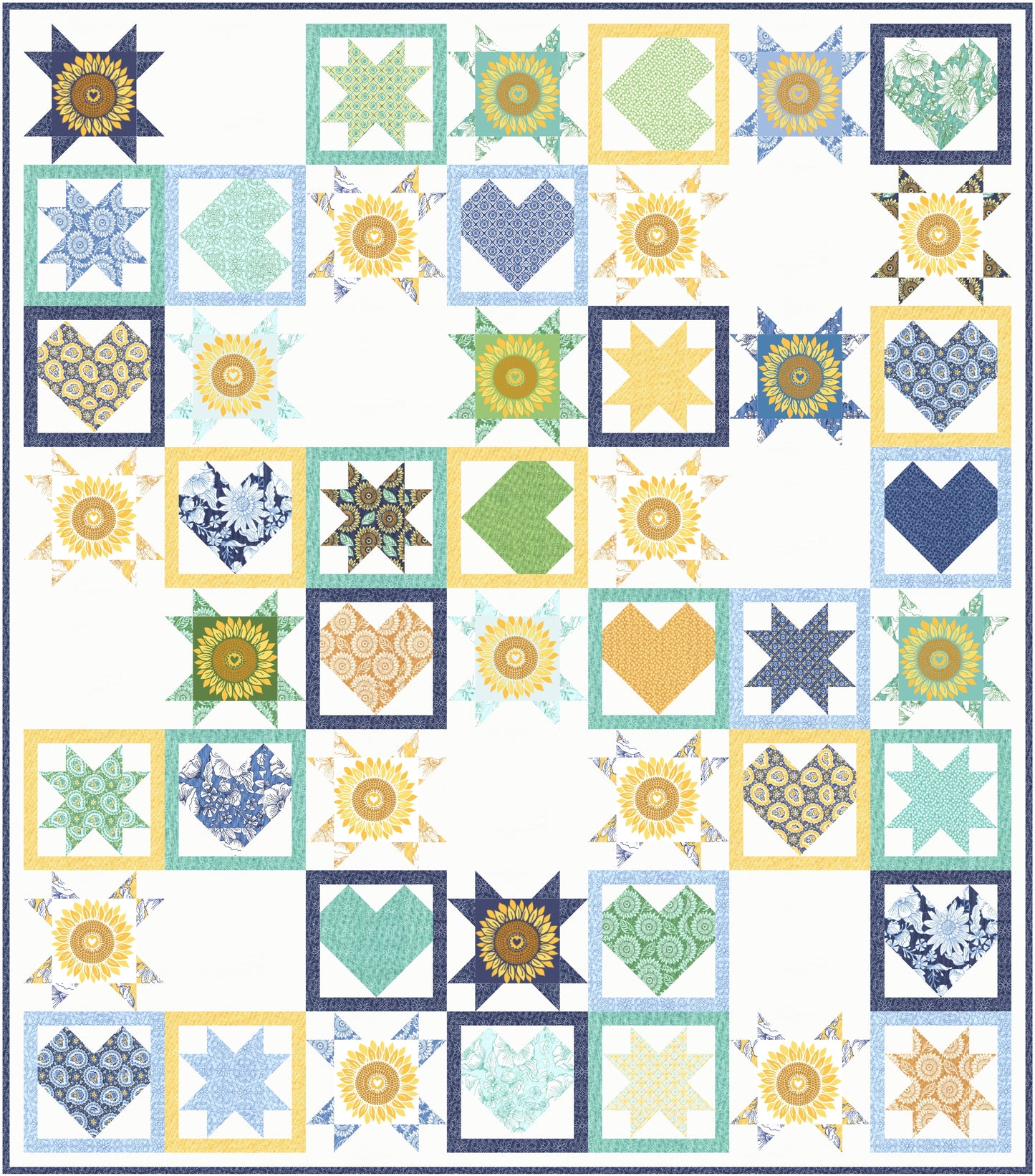 Sunshine in our Hearts Quilt Pattern