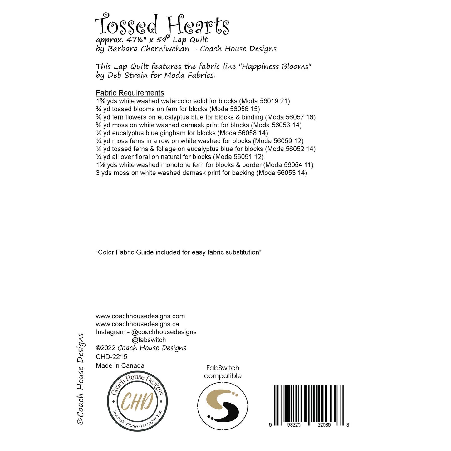 Tossed Hearts Downloadable PDF Quilt Pattern