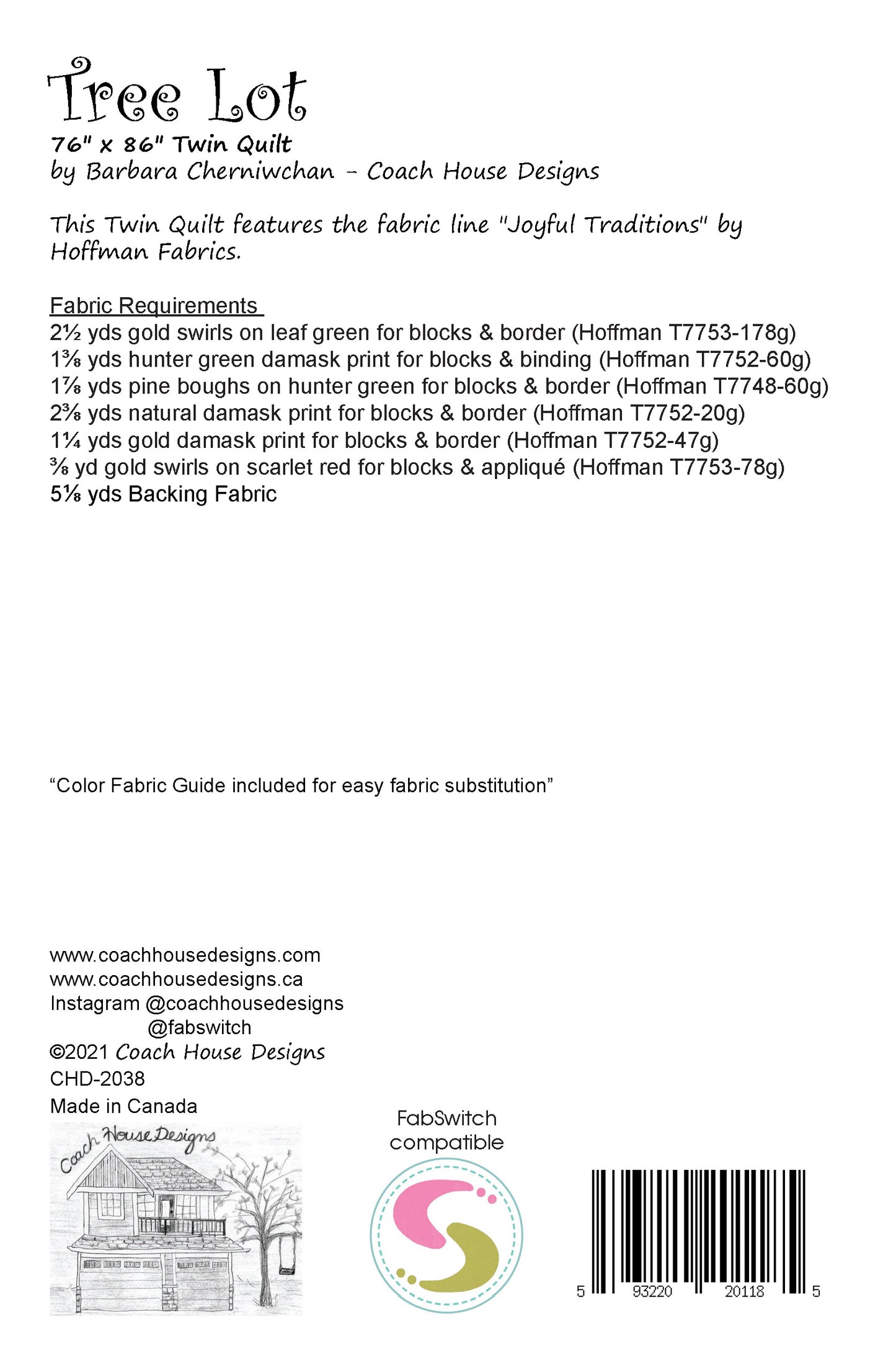 Tree Lot Quilt Pattern