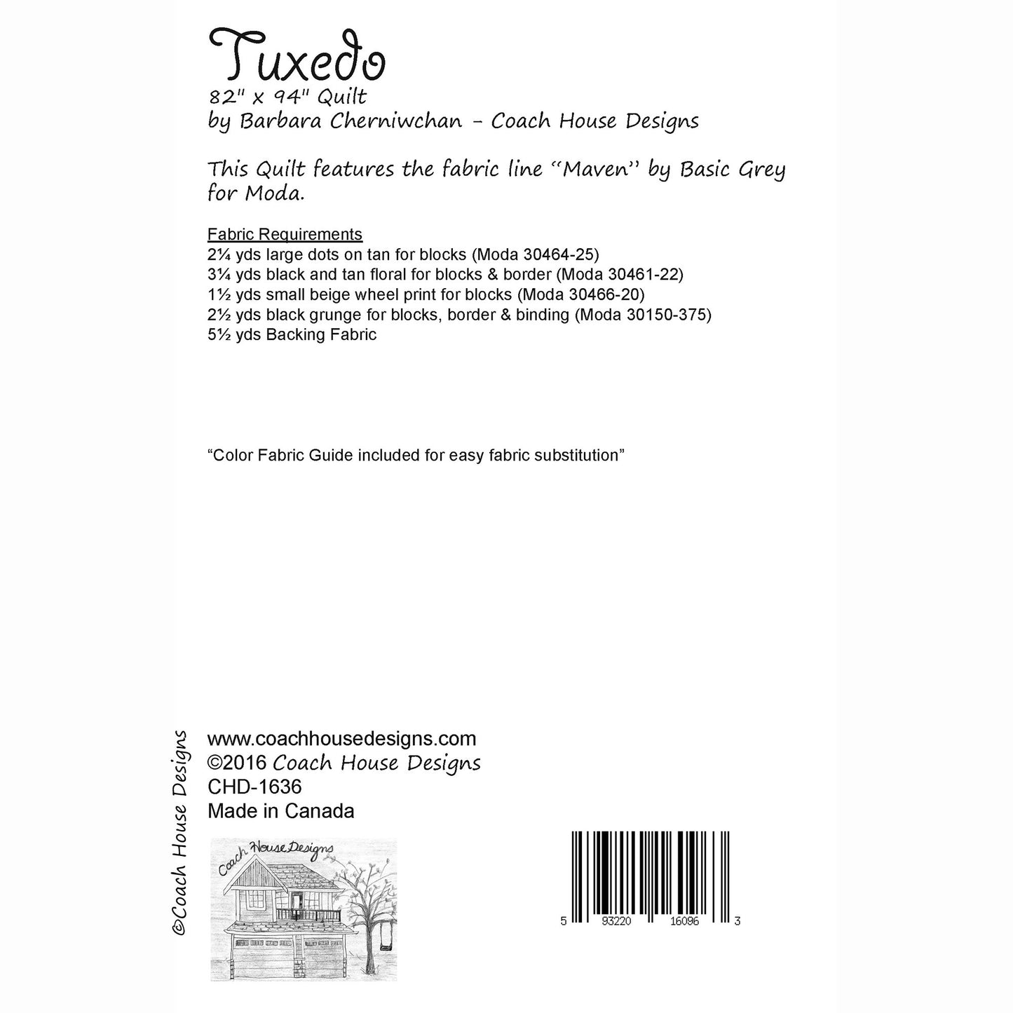 Tuxedo Quilt Pattern