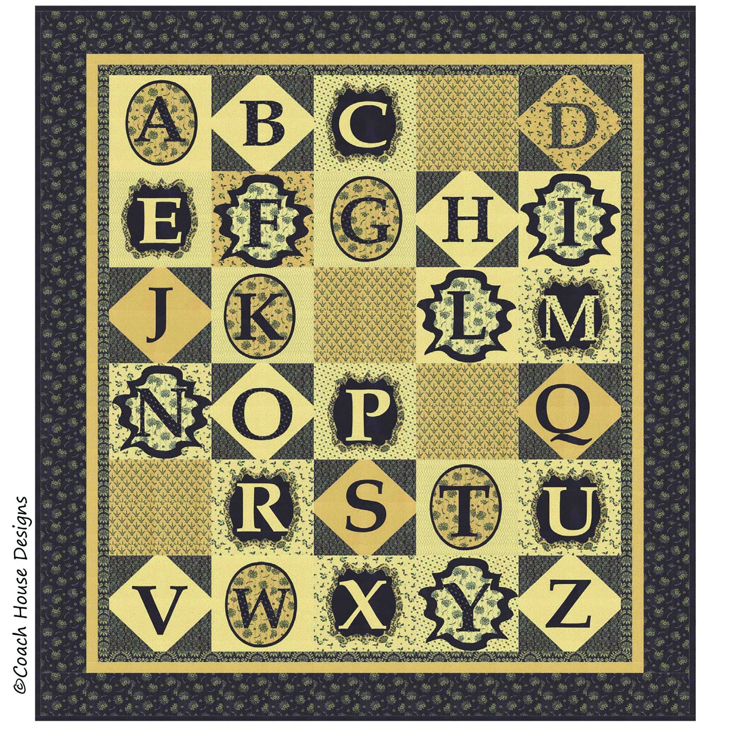 Vintage Alphabet Downloadable PDF Quilt Pattern