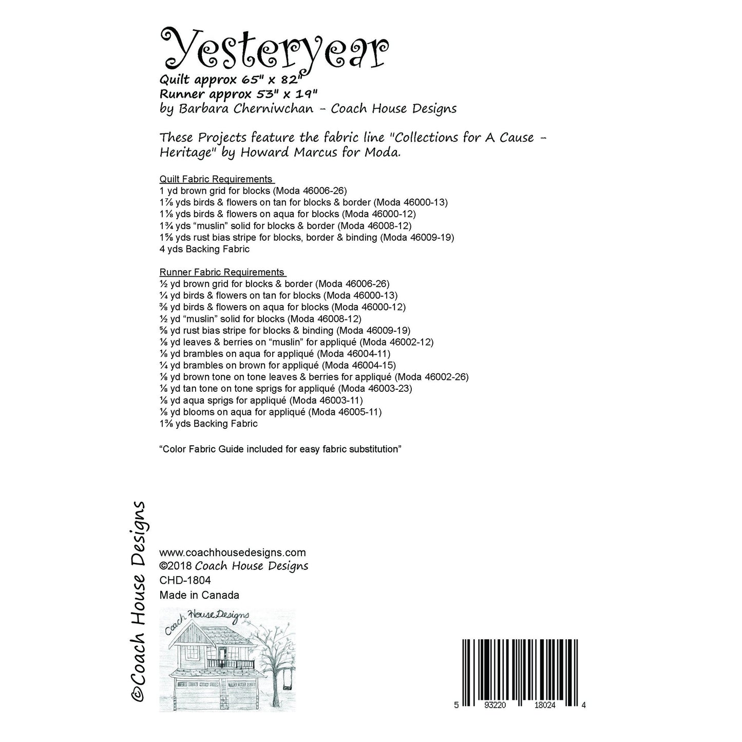 Yesteryear Downloadable PDF Quilt Pattern