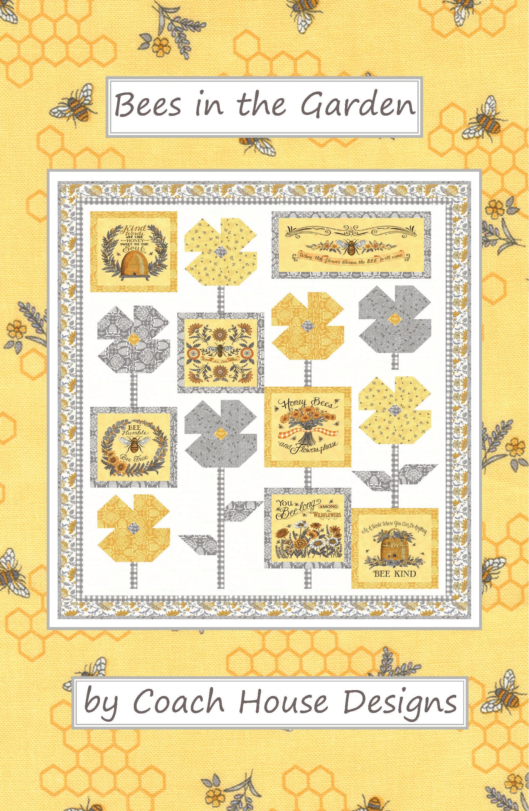 Bees in the Garden Downloadable PDF Quilt Pattern – Coach House Designs ...