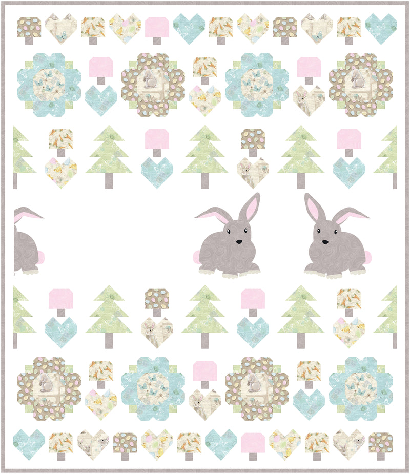 Bella on the Bunny Trail Downloadable PDF Quilt Pattern