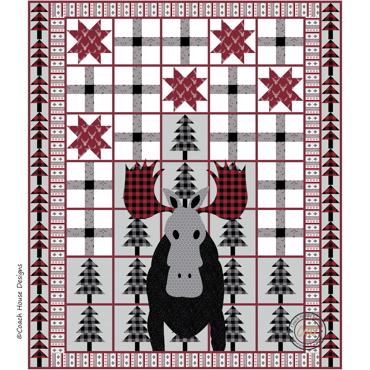 Canada Moose Downloadable PDF Quilt Pattern – Coach House Designs Canada