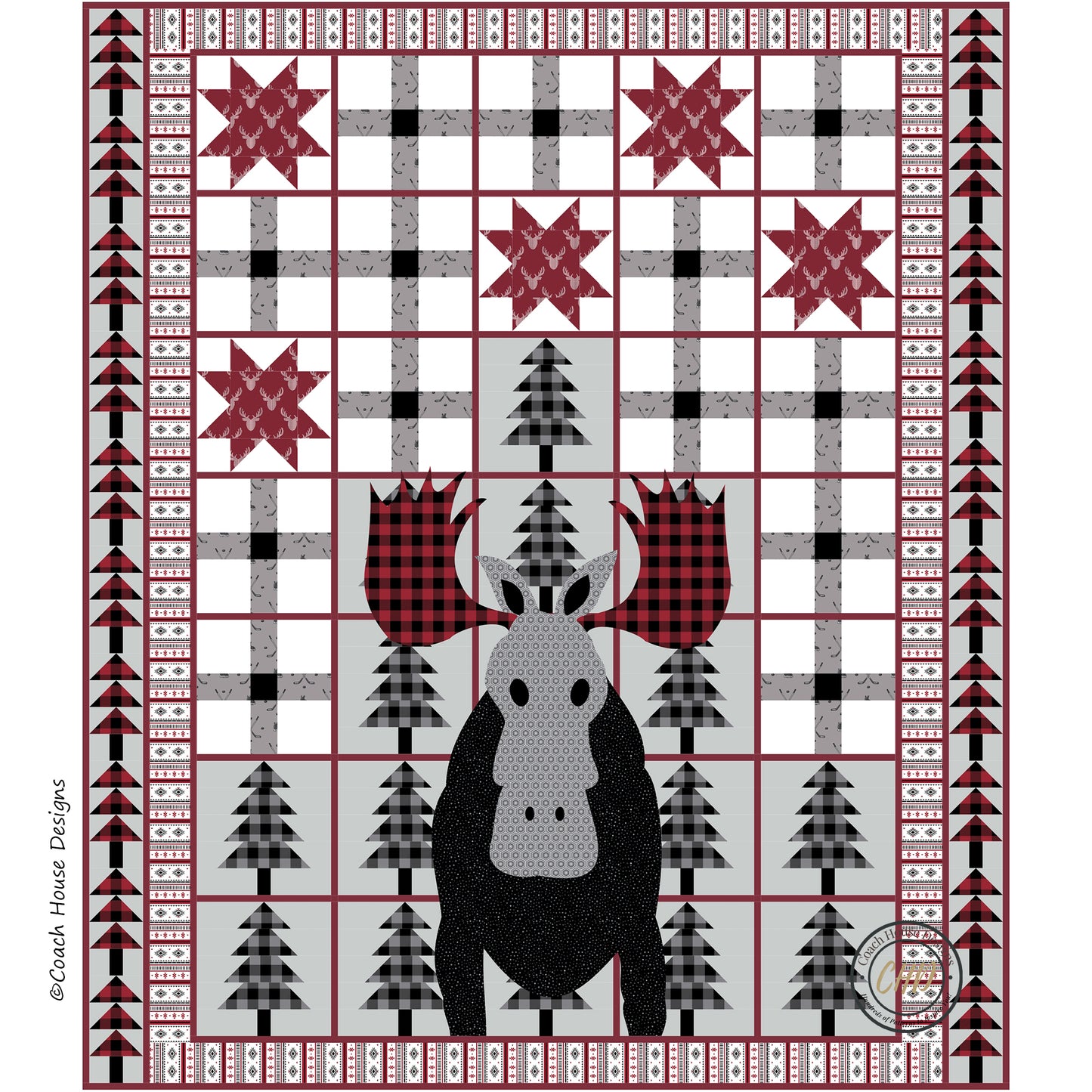 Canada Moose Downloadable PDF Quilt Pattern