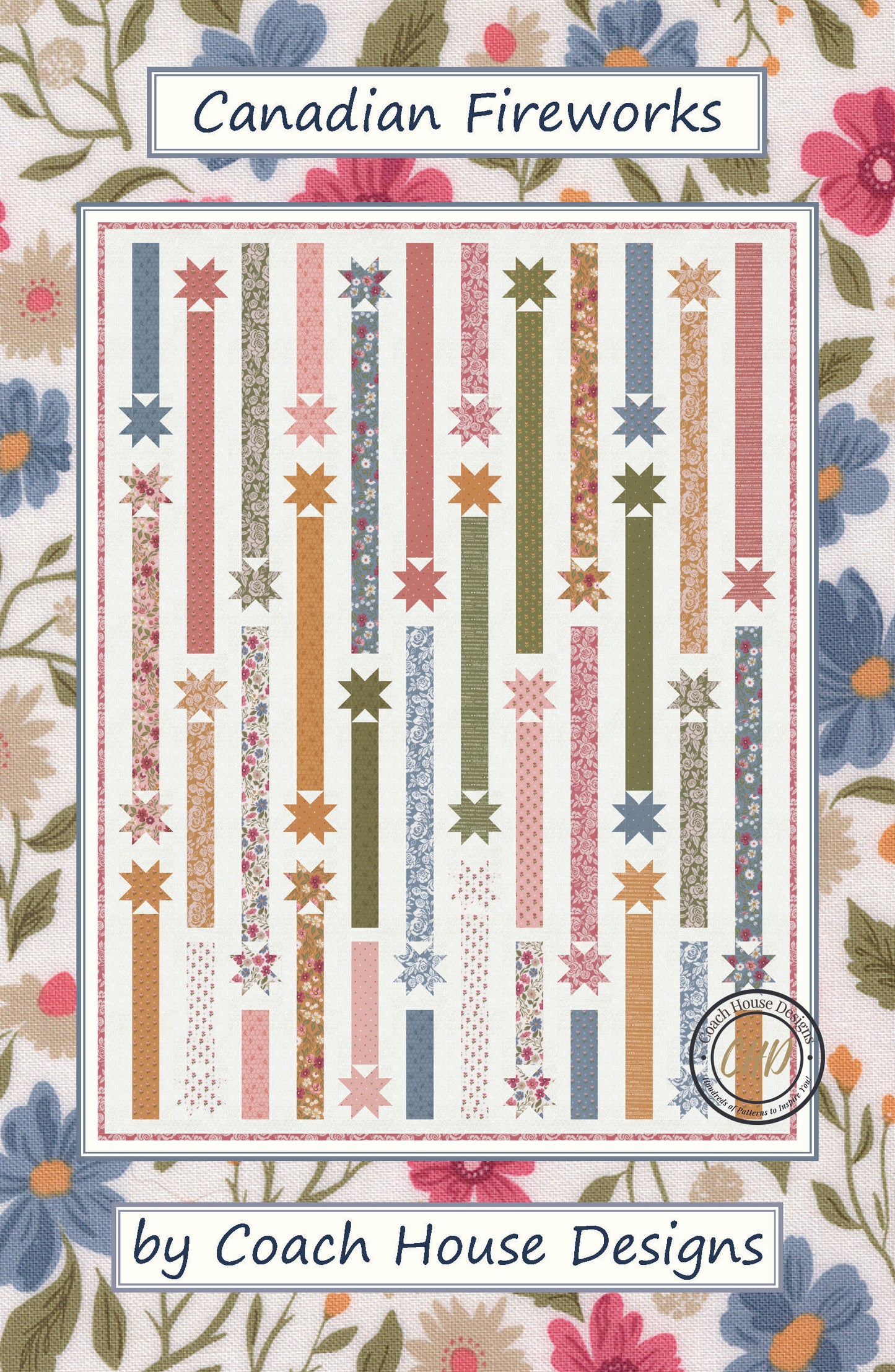 Canadian Fireworks Downloadable PDF Quilt Pattern