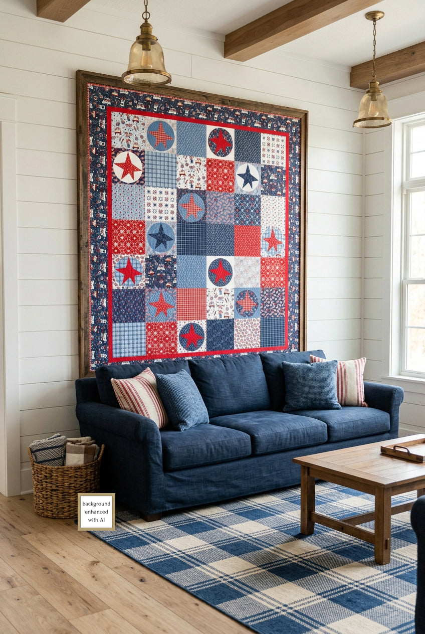Clubhouse USA Downloadable PDF Quilt Pattern (Pre-Order)