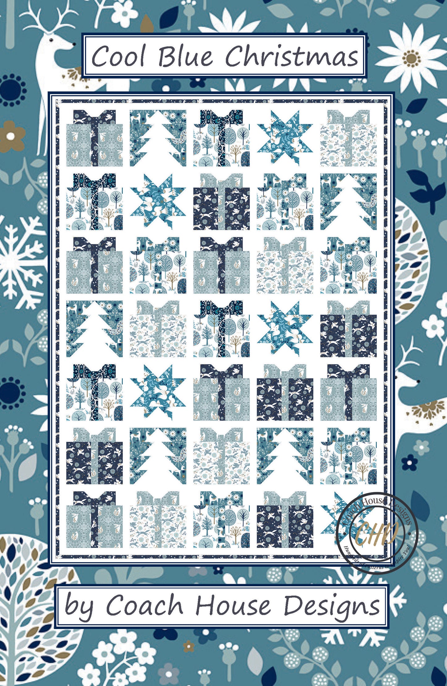Cool Blue Christmas Downloadable PDF Quilt Pattern